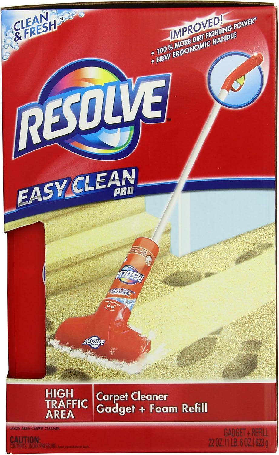 Resolve Easy Clean Pro Carpet Cleaner Gadget + Foam Spray Refill, 22oz