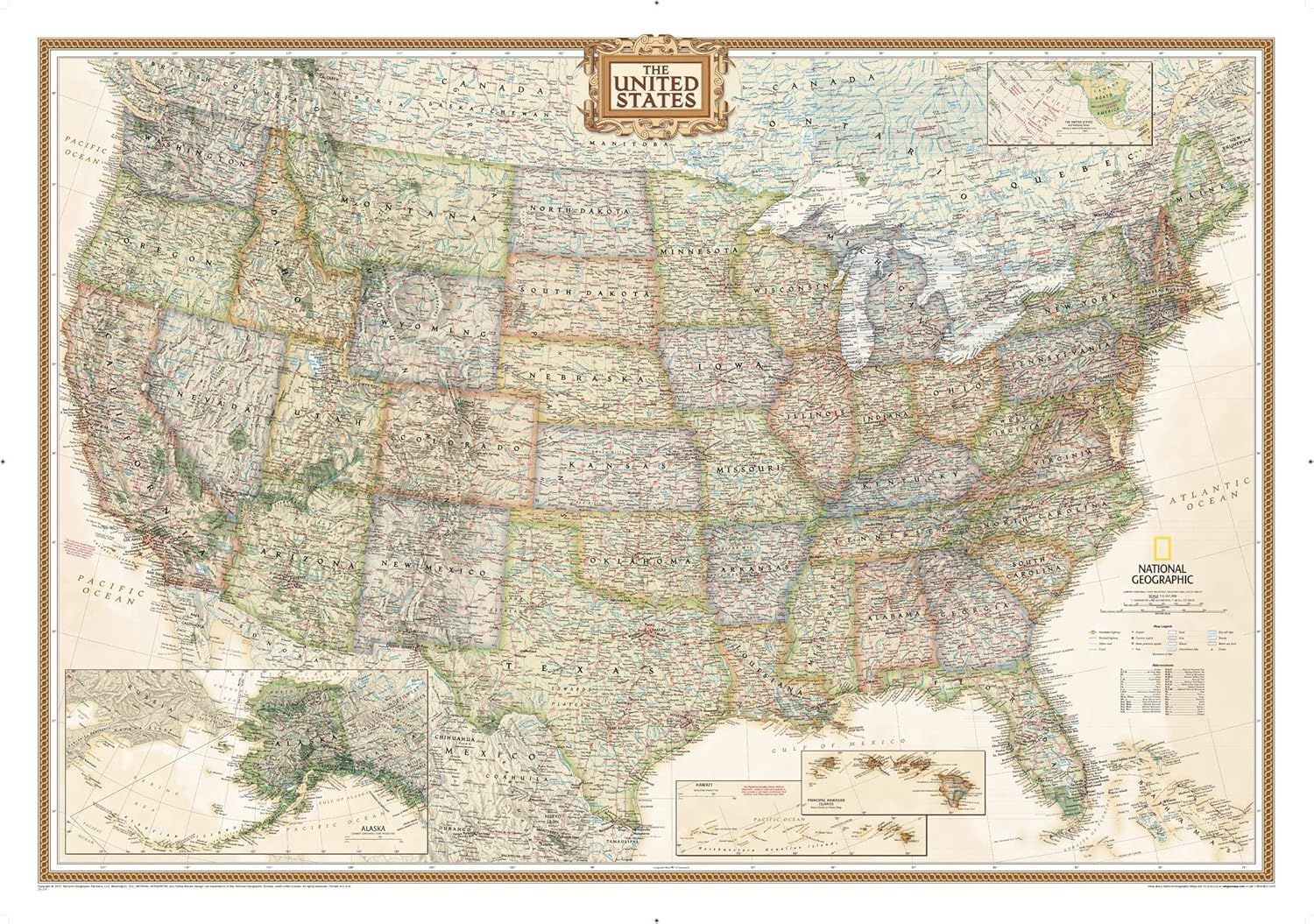 National geographic: united states executive wall map - laminated (43.5 x 30.5 inches) (other): 9780792233787