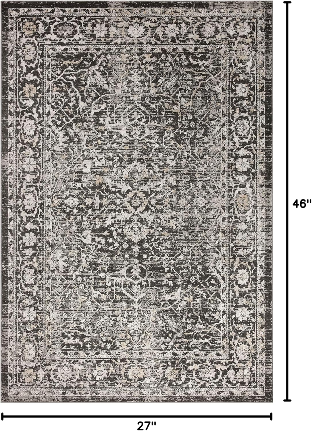 Loloi II Odette Charcoal / Silver 2'-7" x 10'-0" Runner Rug
