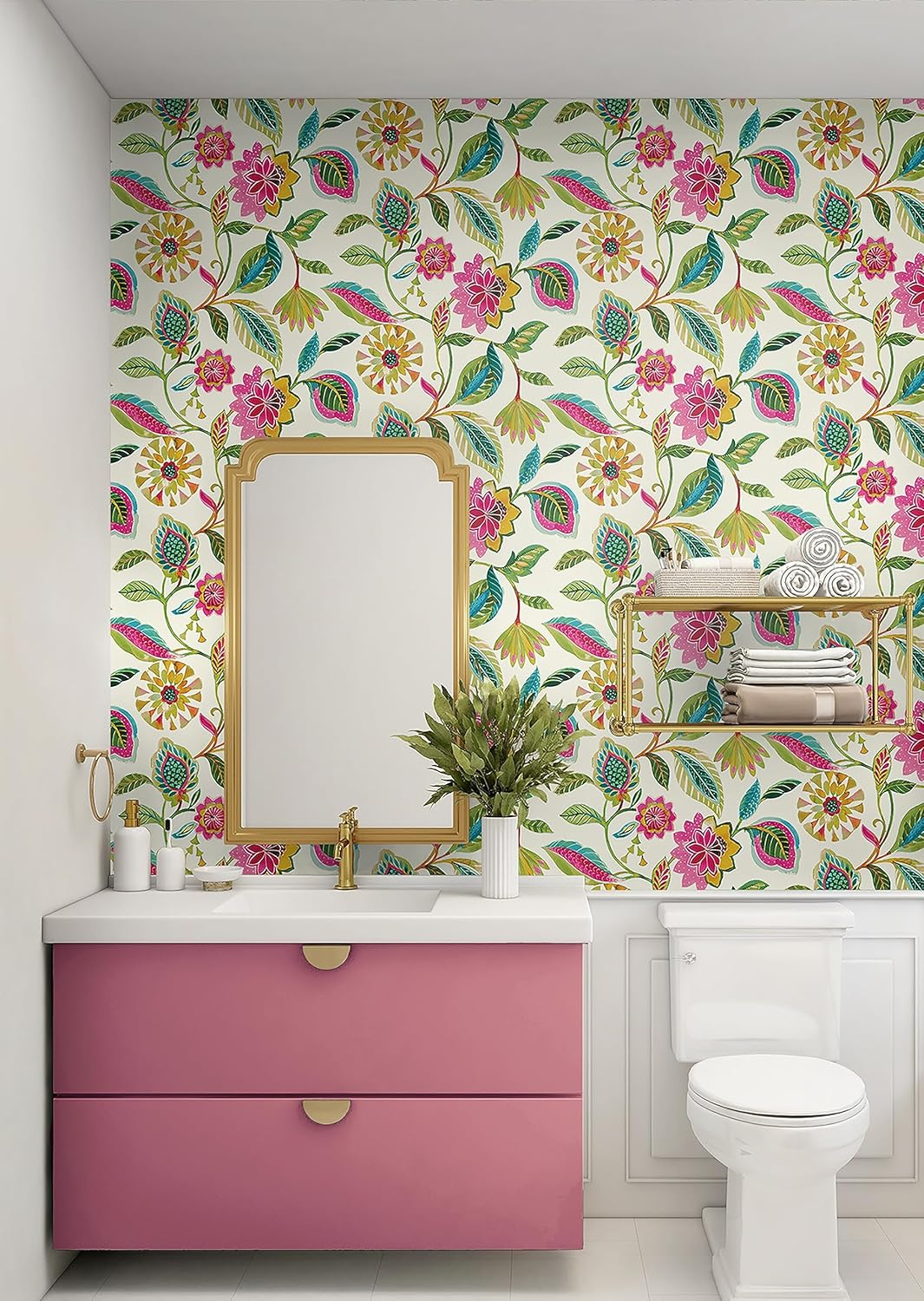 Surface Style - Peel and Stick Wallpaper, Nature Lover Wallpaper for Bedroom, Dorm Room Essentials, Self Adhesive, Vinyl, 30.75 Sq Ft Coverage (Light of Day Collection, Bloom)