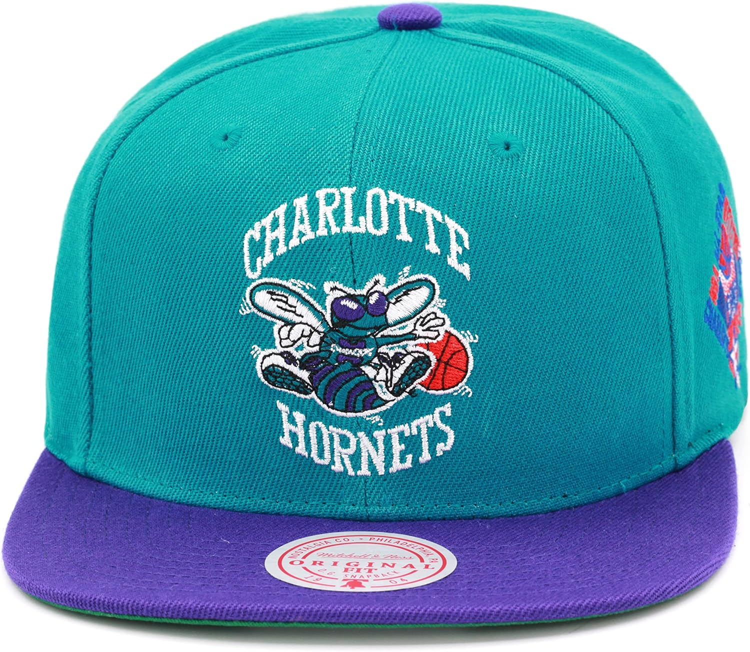 Mitchell & Ness Charlotte Hornets All Star Color Snapback Hat Adjustable Cap HWC - Teal/Purple