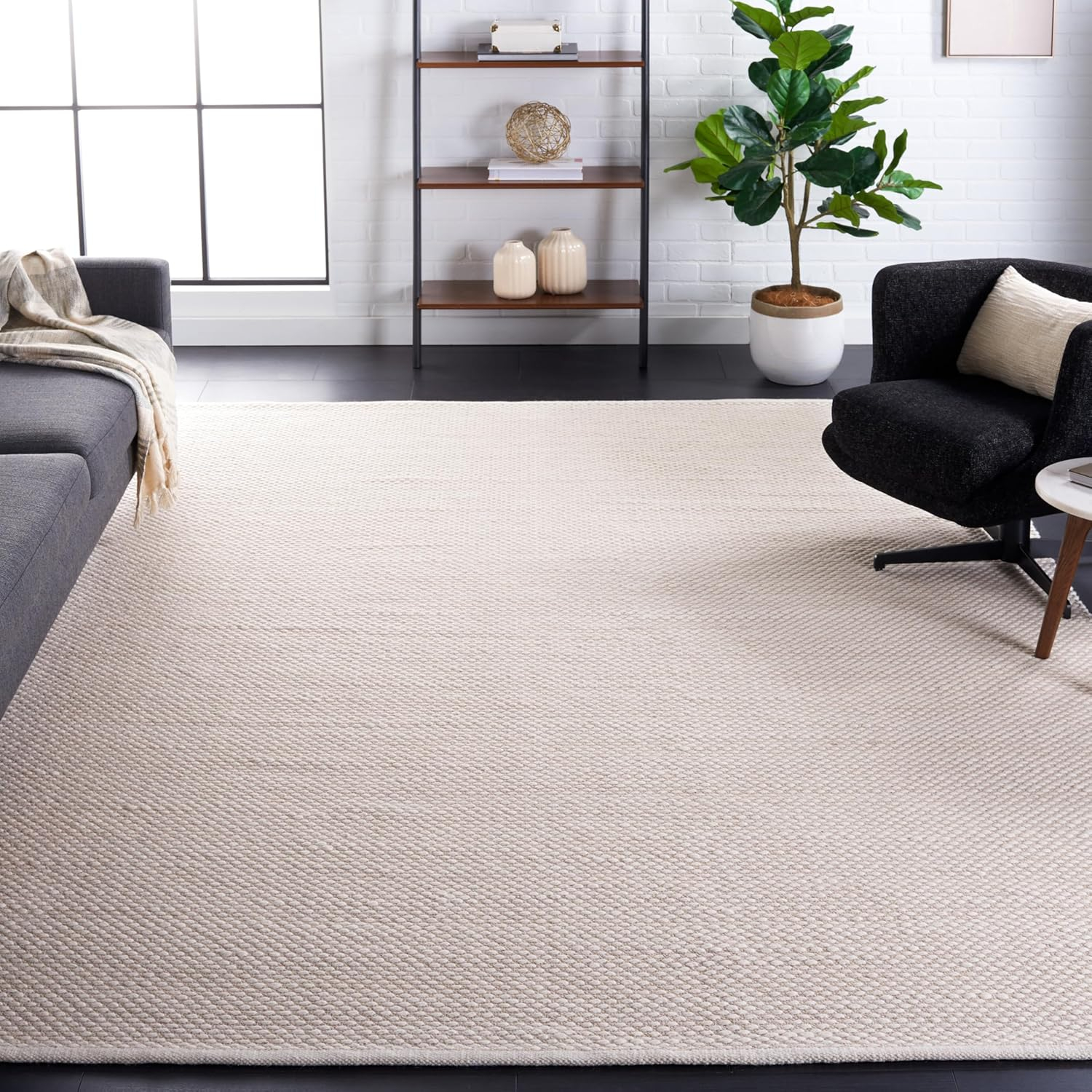 Vermont VRM650 Hand Woven Area Rug - Ivory - 8'x10' - Safavieh.