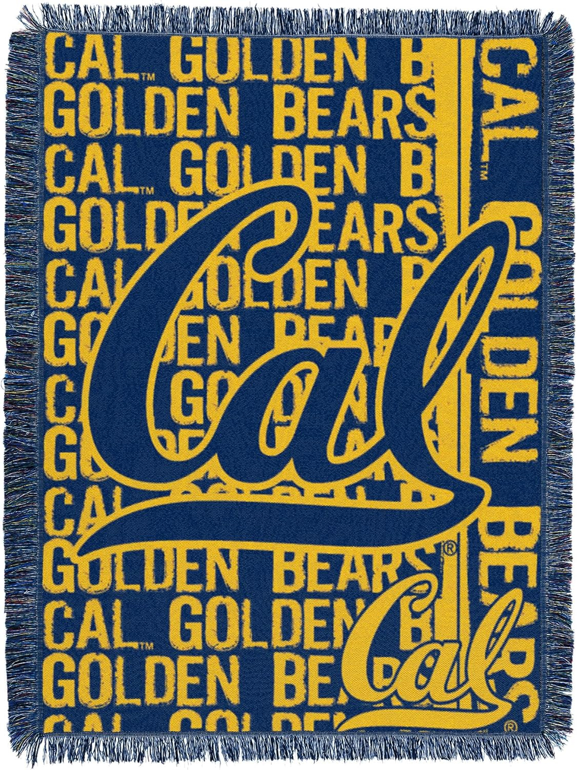 Northwest NCAA California Berkeley Jacquard Throw Blanket, College Sports Fan Decor, 46x60 Inches