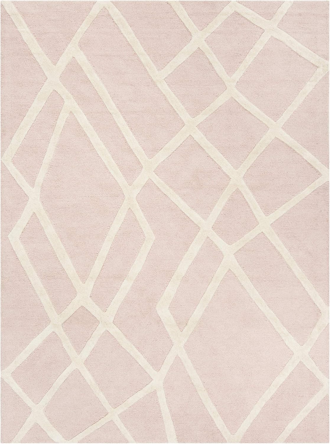 SAFAVIEH Kids Abstract Wool Area Rug, Pink/Ivory, 3' x 5'