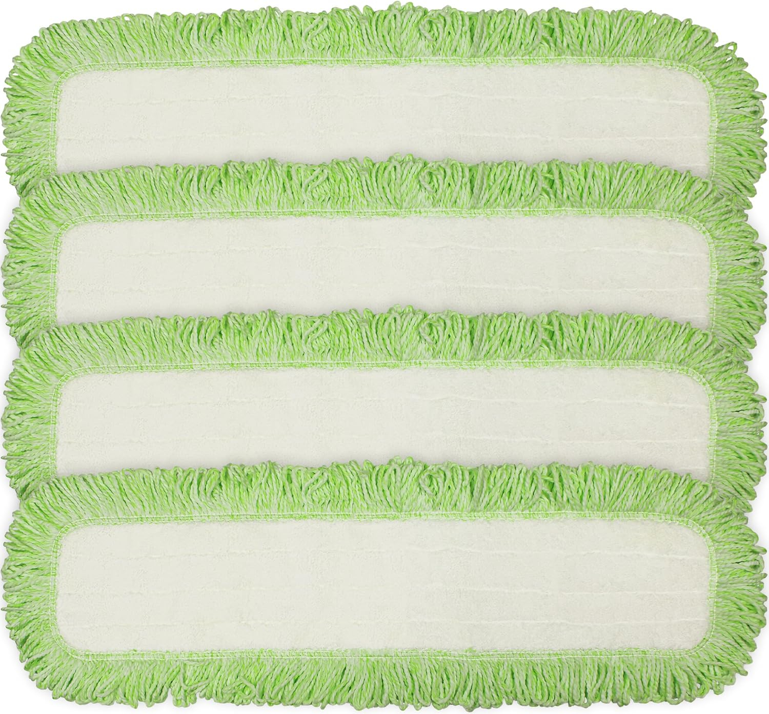 CleanAide Commercial Microfiber Dry Mop Pad Refill 24 In Green 4 Pack