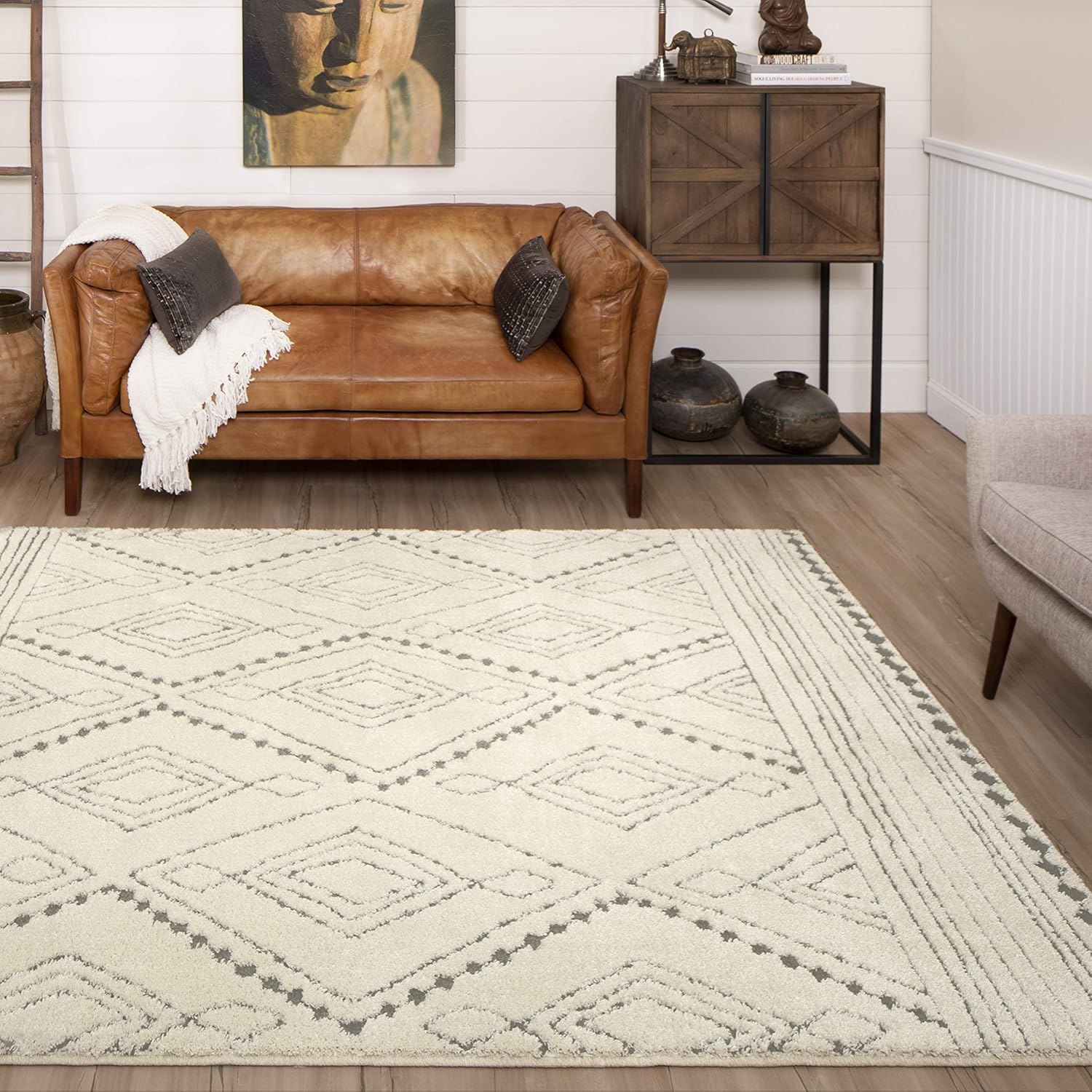 Mohawk Home Vado Geometric Woven Indoor Runner Rug, Cream, 2' x 5'