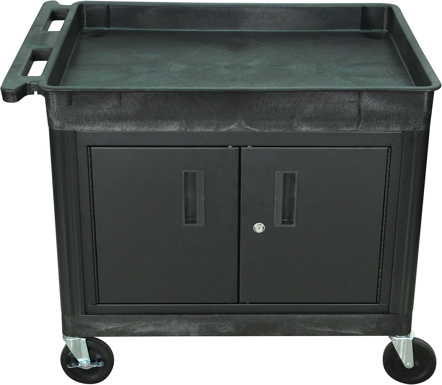Luxor TC12C-B Luxor Utility Cart with Cabinet