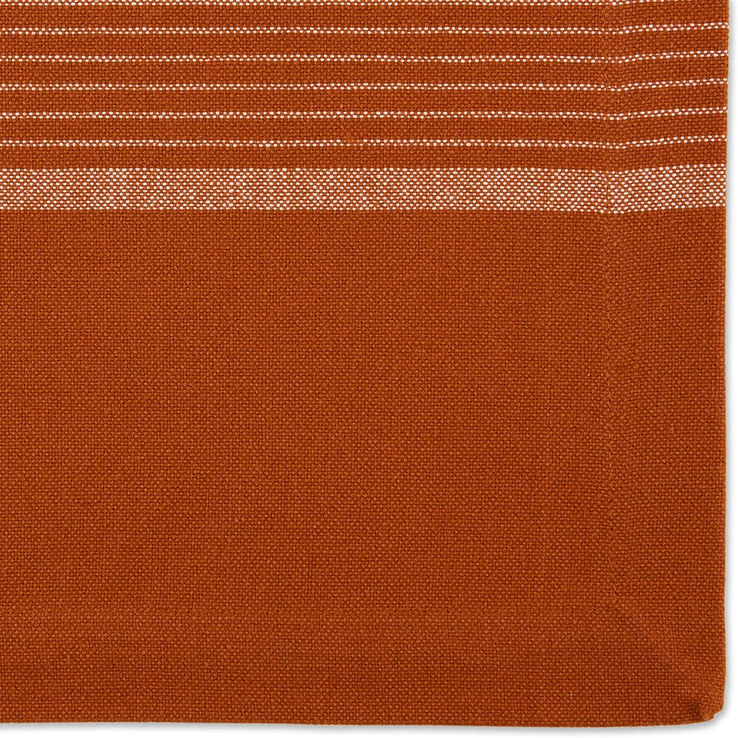 DII Sedona Check Placemat Set 6 Piece, Rust, 13x19"