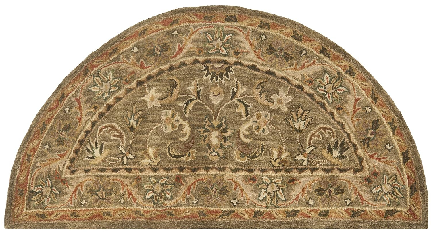 SAFAVIEH Antiquity Carmella Oriental Wool Area Rug, Green/Gold, 2'6" x 5' Half Moon