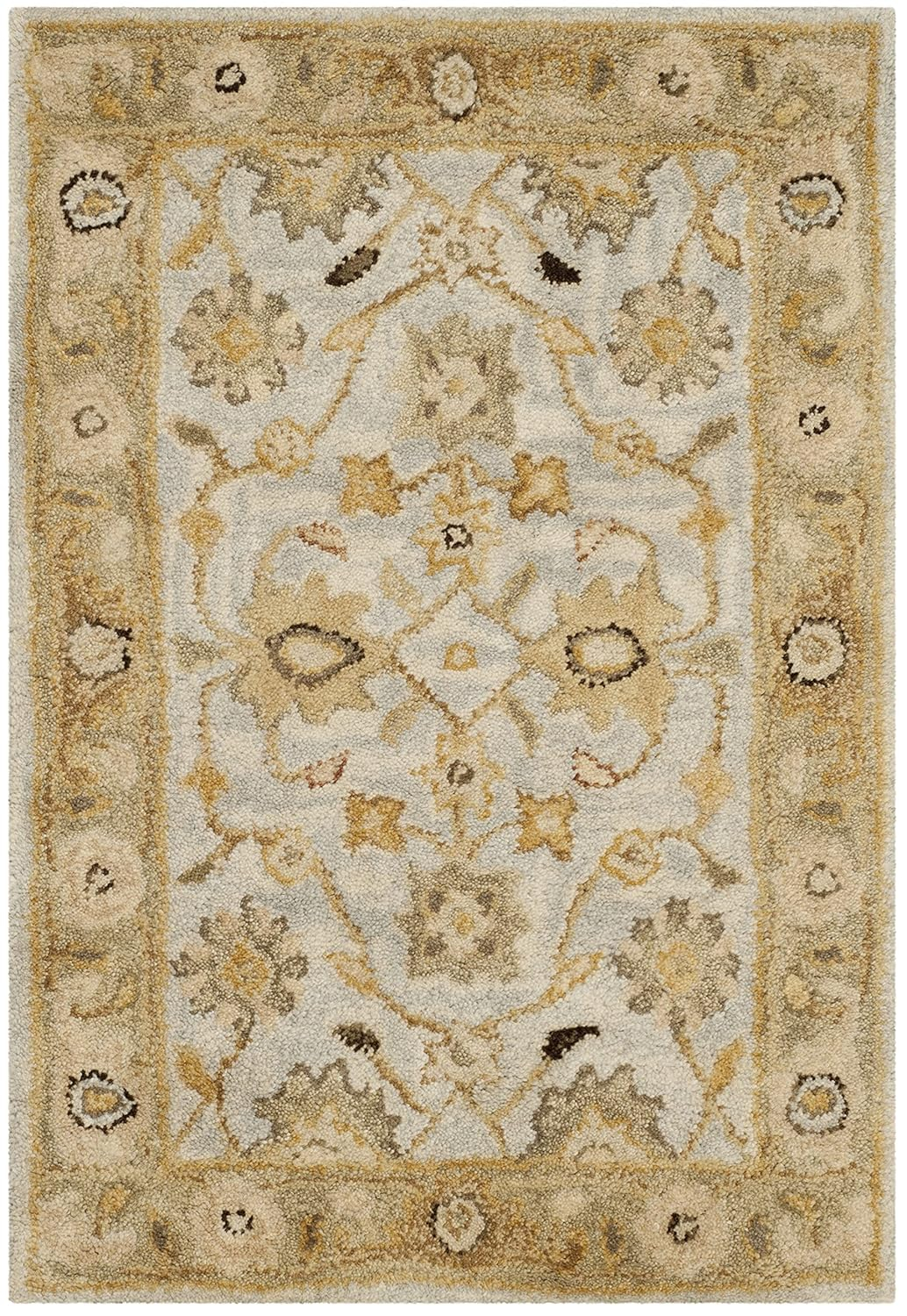 Antiquity AT856 Hand Tufted Accent Rug - Light Blue/Sage - 2'x3' - Safavieh.