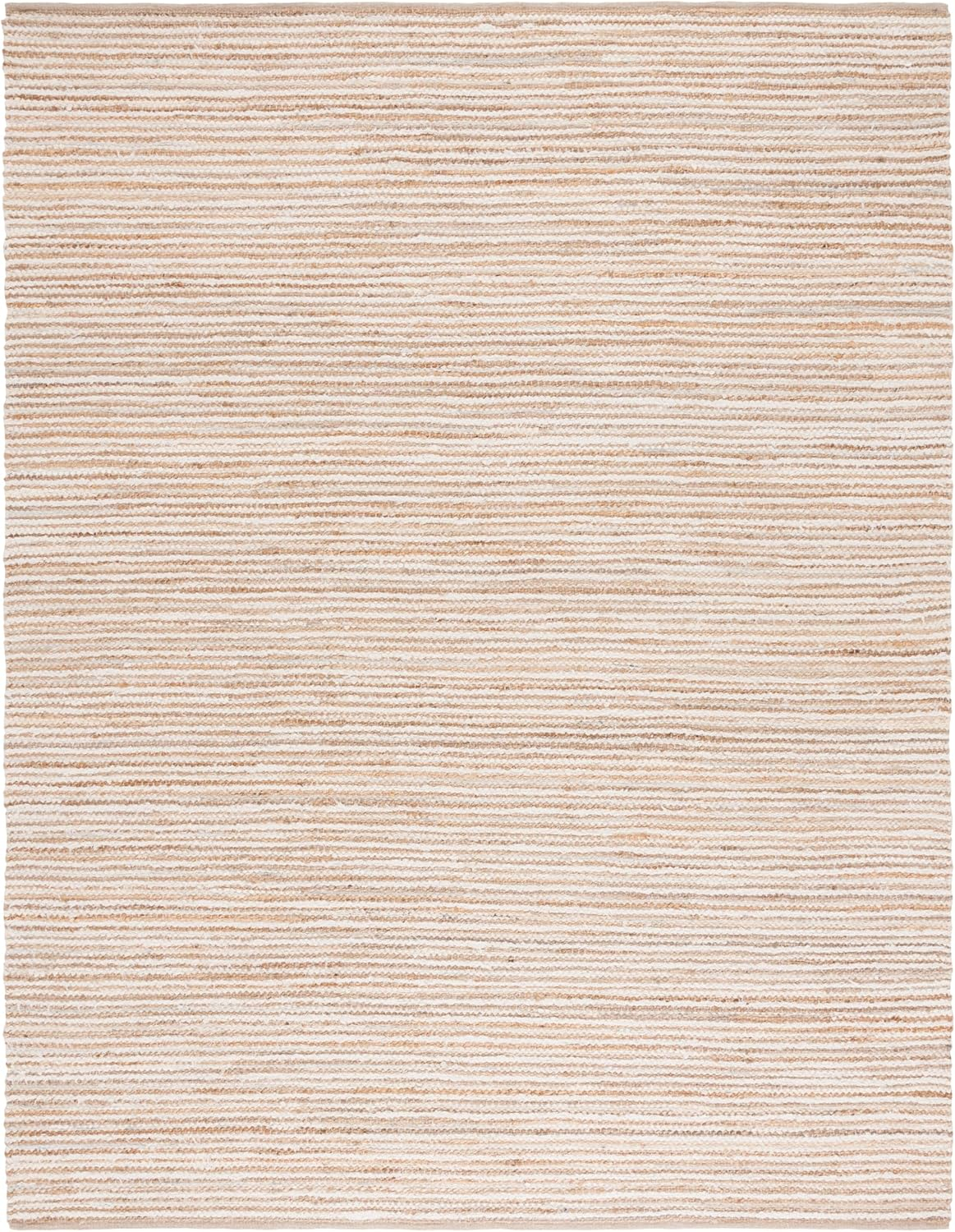 SAFAVIEH Constance Braided Plush Shag Area Rug, White/Beige, 8' x 10'