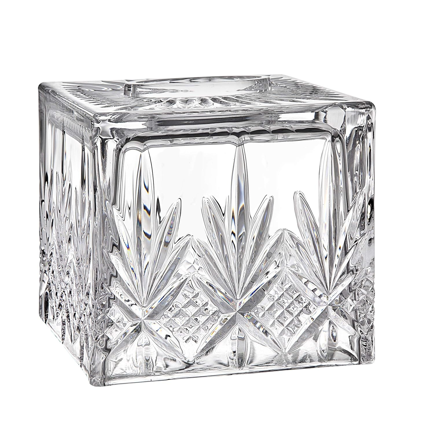 Godinger Dublin Clear Crystal Tissue Box