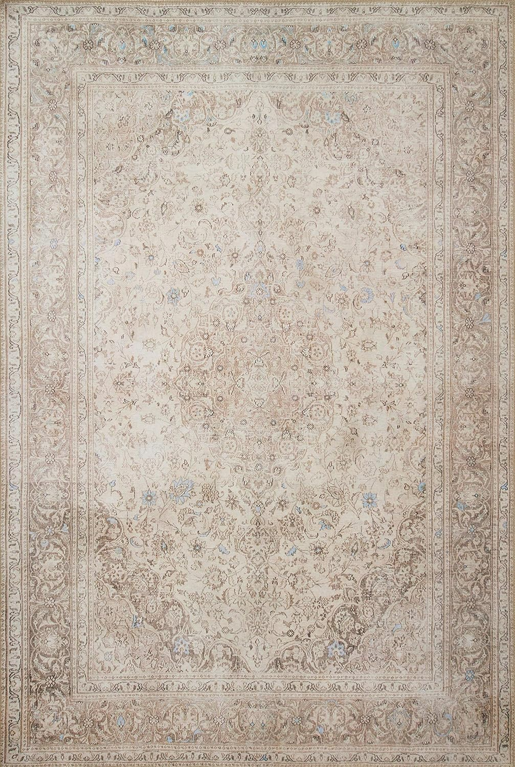Loren Sand/Taupe 2 ft. 6 in. x 7 ft. 6 in. Distressed Bohemian Printed Runner Rug