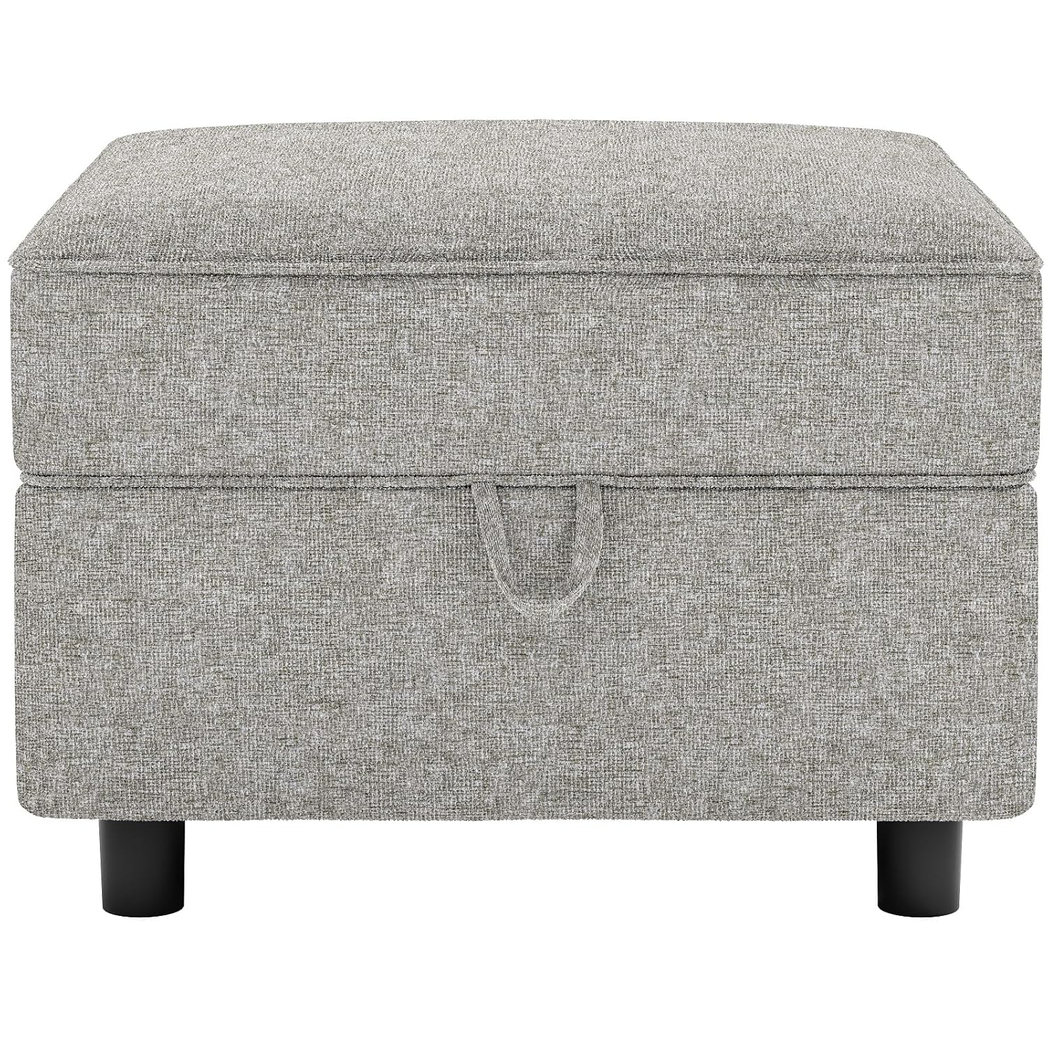 Ottoman Module for Modular Sectional Sofa, Storage Ottoman Footrest and Seat Cube for Living Room,Grey
