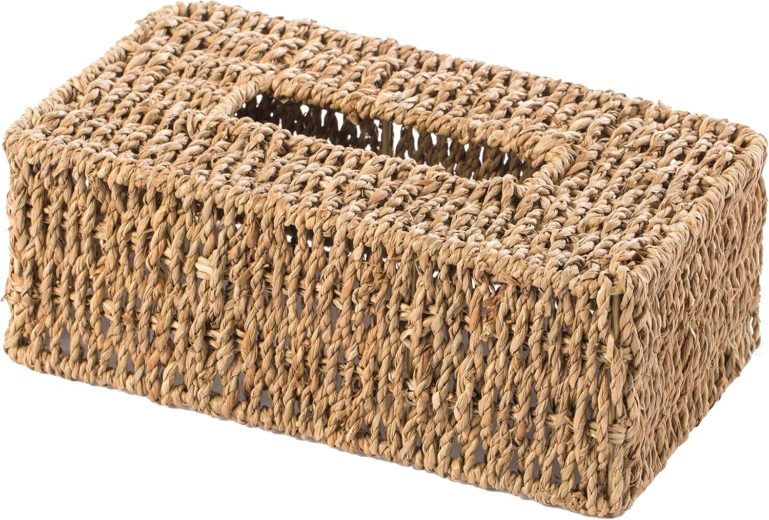 Natural Woven Seagrass Wicker Tissue Box Cover Holder