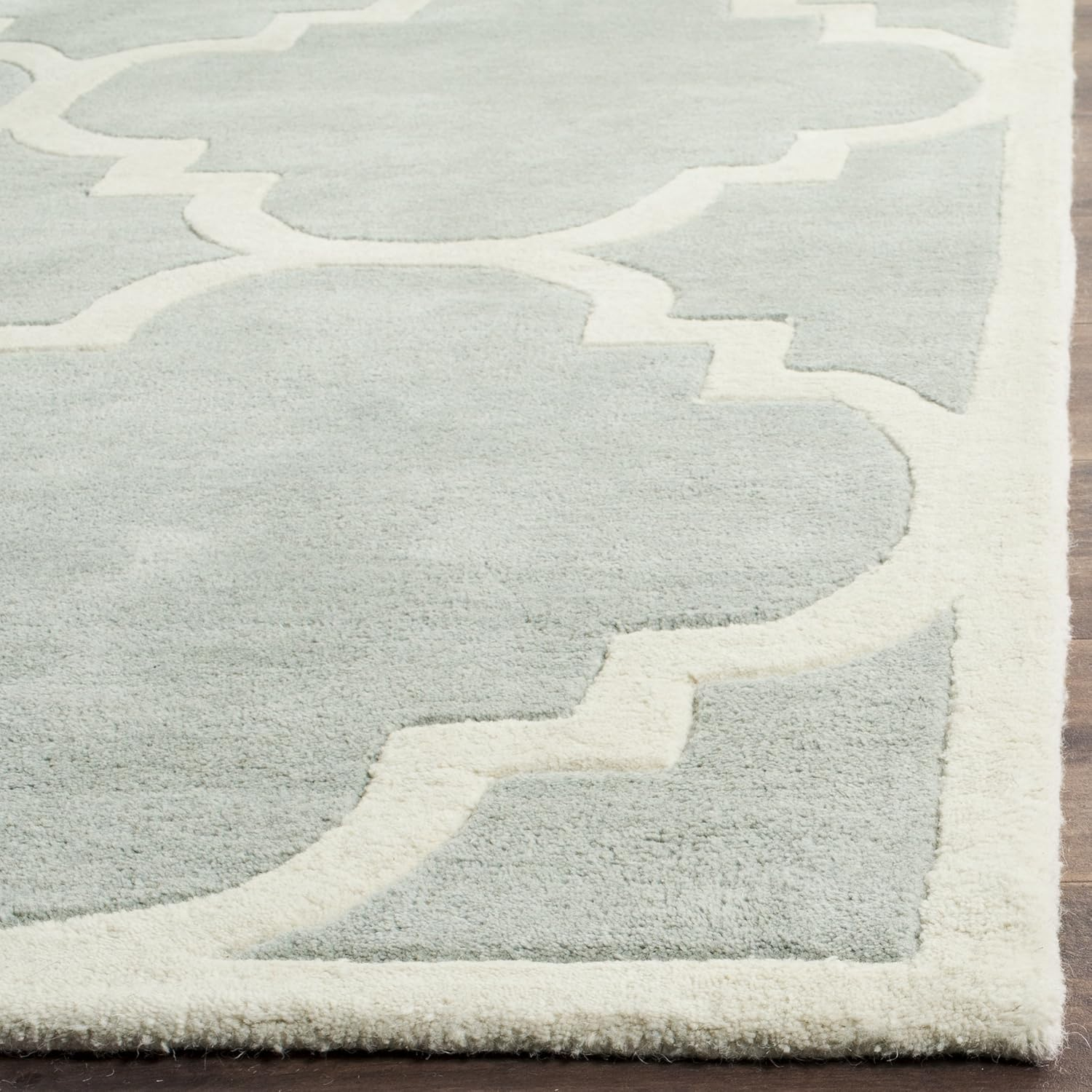 Gray Hand-Tufted Wool Non-Slip Rug, 2'-3" x 13'
