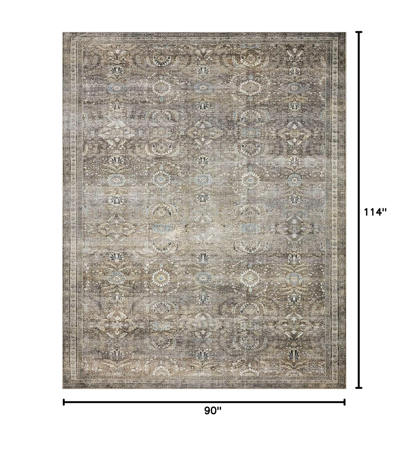 Layla Antique Moss Rectangular Polyester Area Rug