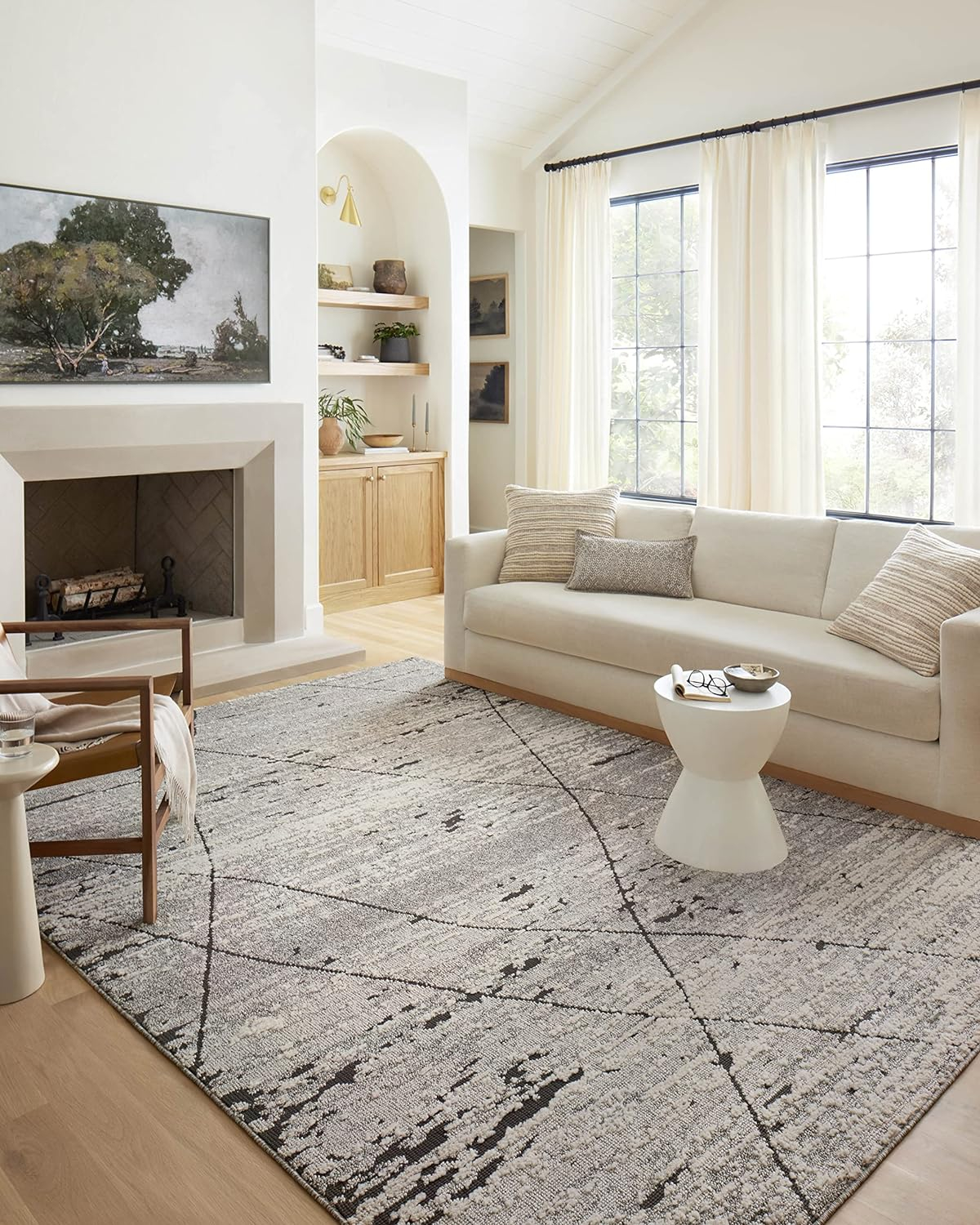 Loloi II Fabian Grey / Charcoal 18" x 18" Sample Area Rug