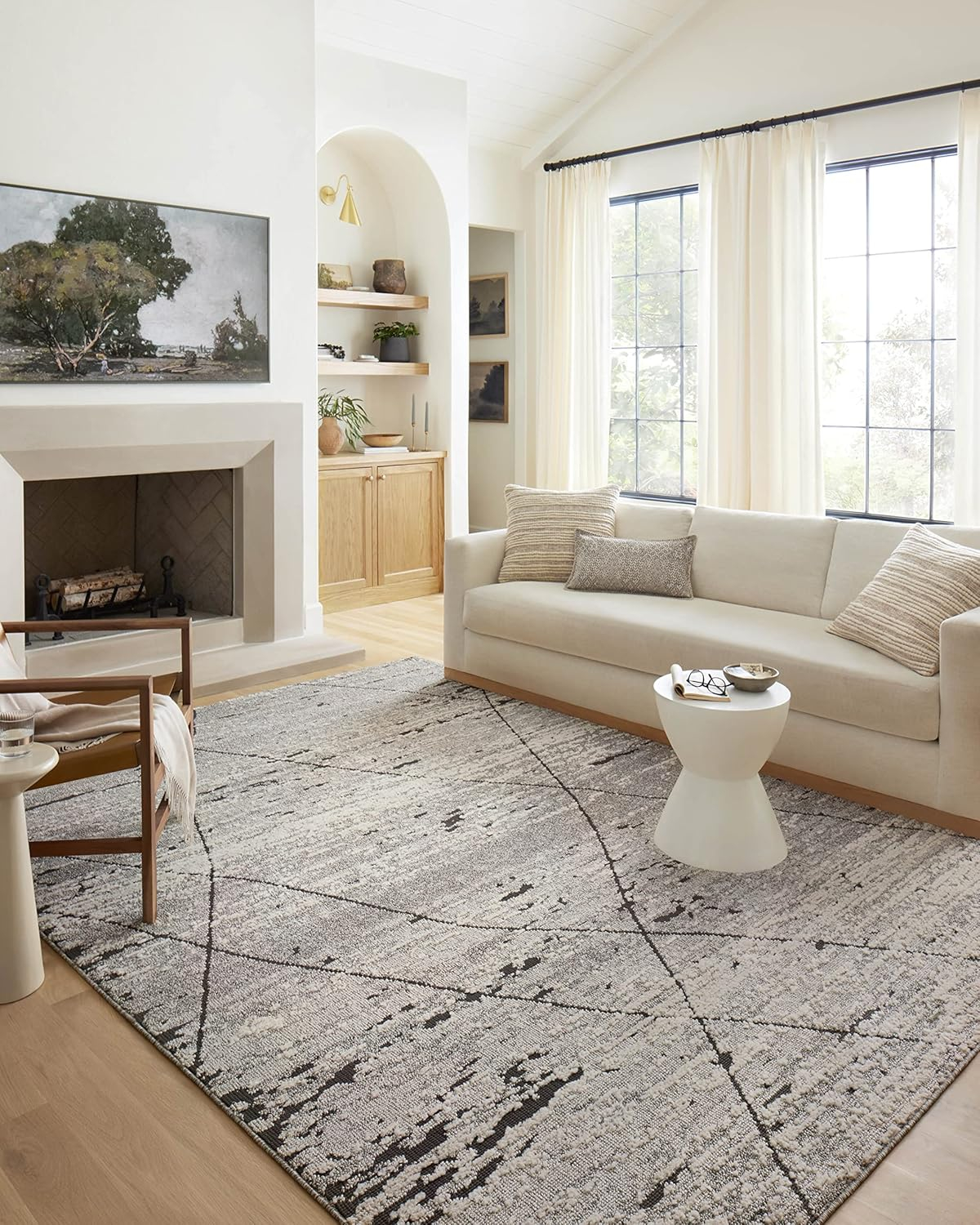 Loloi II Fabian Grey / Charcoal 18" x 18" Sample Area Rug