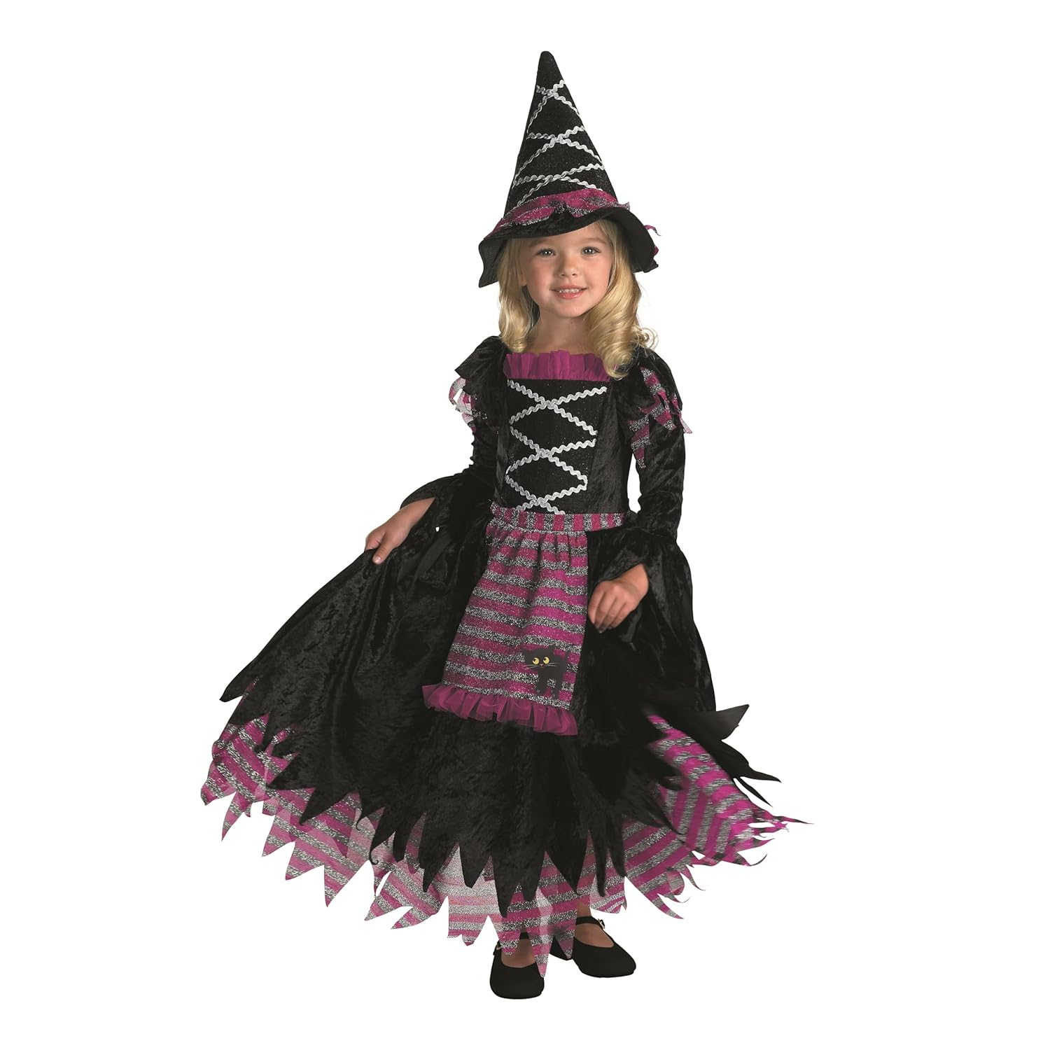 Girls' Fairytale Witch Costume - Size 4-6 - Black