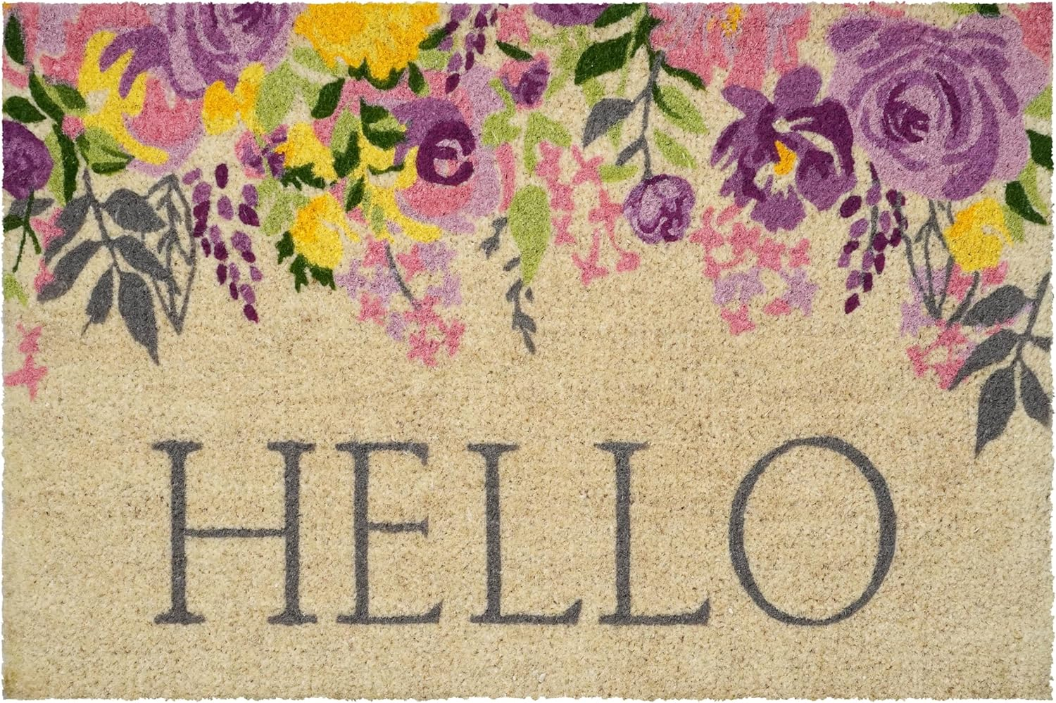 Calloway Mills 112902436 Blossoming Floral Hello Doormat 24" x 36"