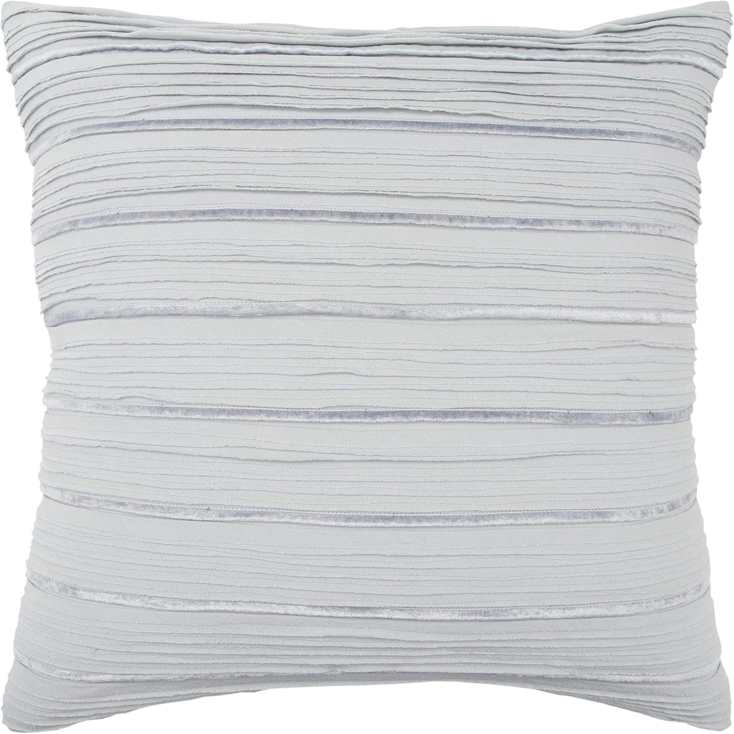 Rizzy Home | T14023 | Poly Fill Decorative Pillow | 20"x20" Light Blue Stripe