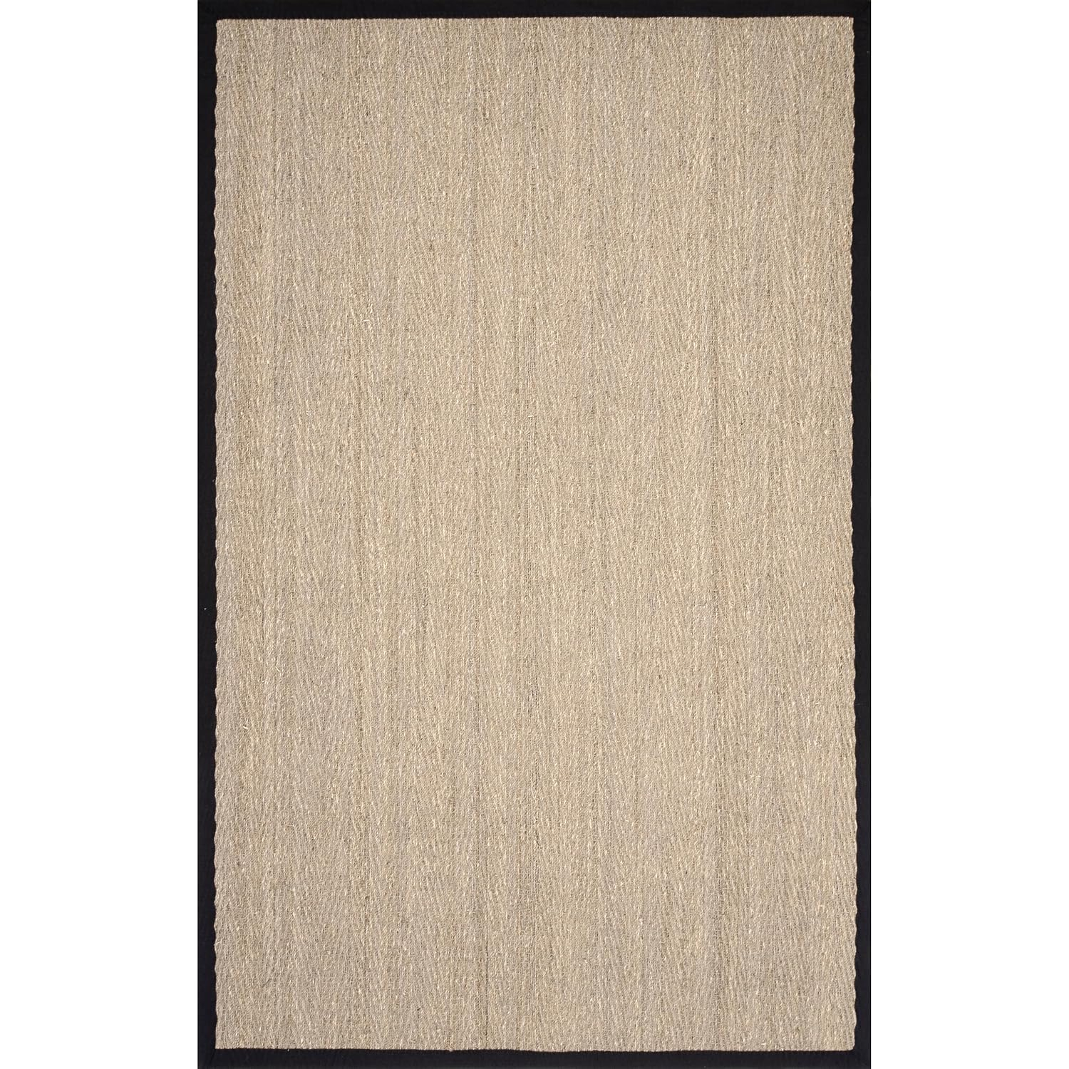 nuLOOM Larnaca Seagrass Herringbone Indoor/Outdoor Accent Rug, 2x3, Black