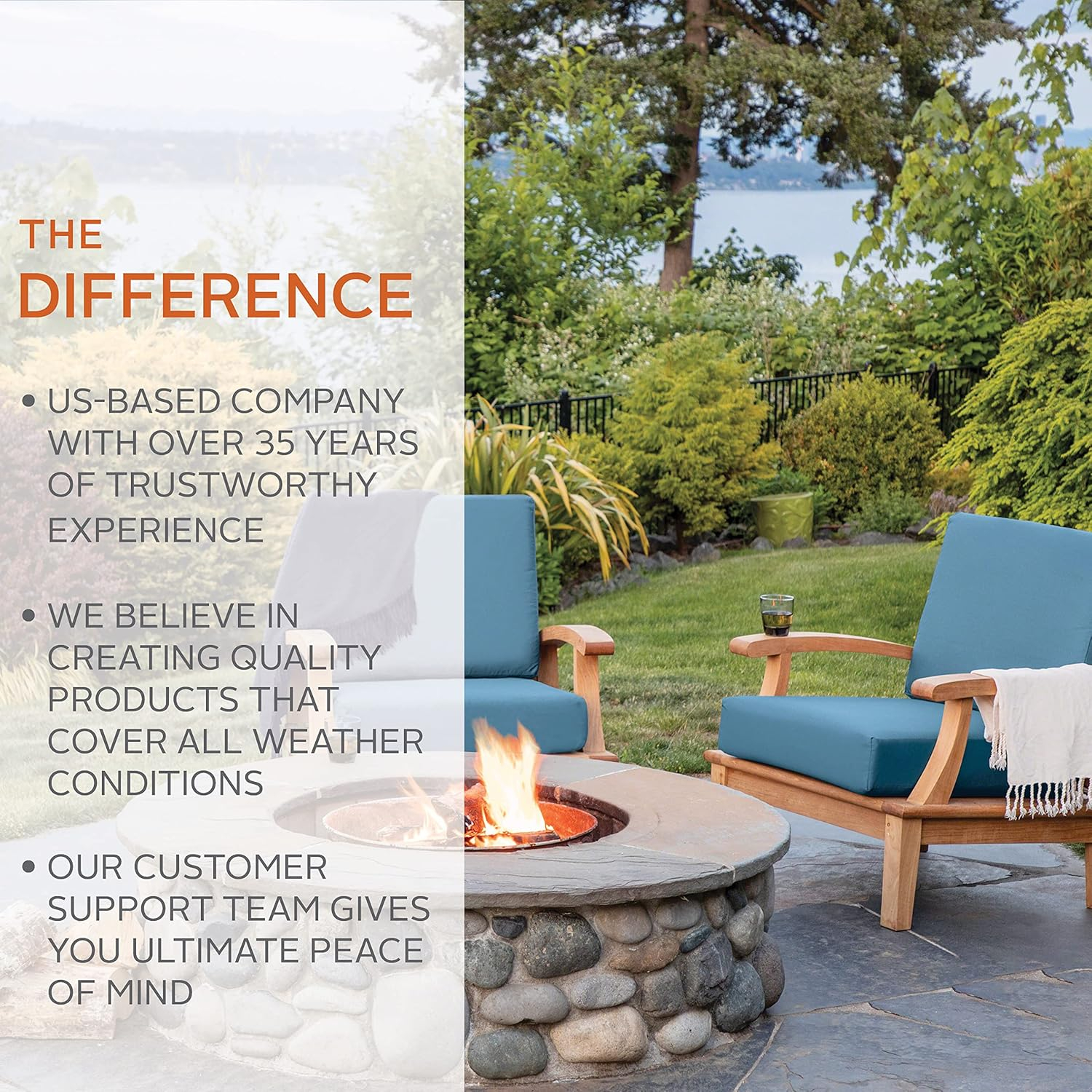 Classic Accessories Ravenna Water-Resistant 17 x 15 x 2 Inch Rectangle Outdoor Seat Cushion Slip Cover, Patio Furniture Chair Cushion Cover, Spice