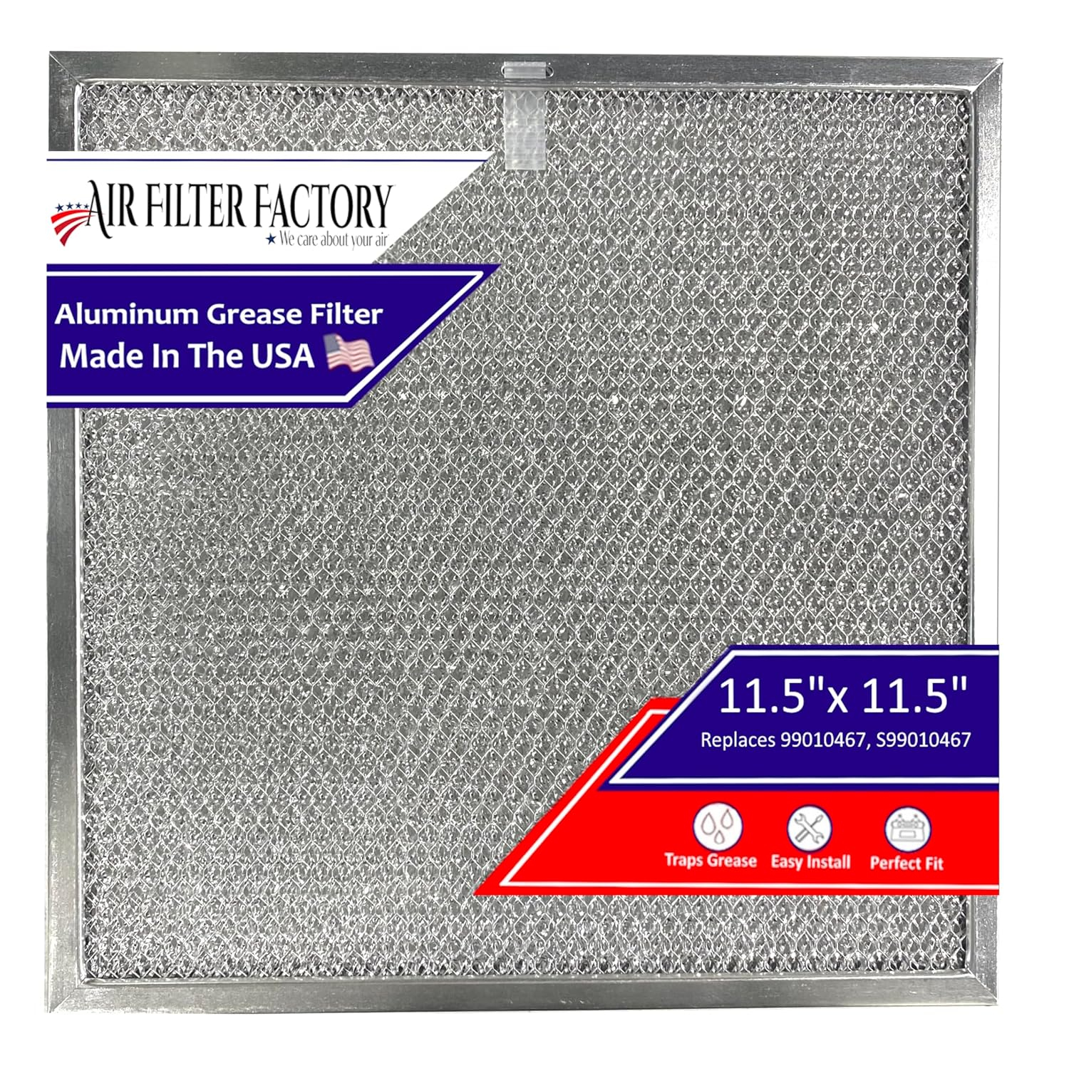 Air Filter Factory Replacement for 99010467 S99010467 Broan Range Hood Aluminum Mesh Grease Filter