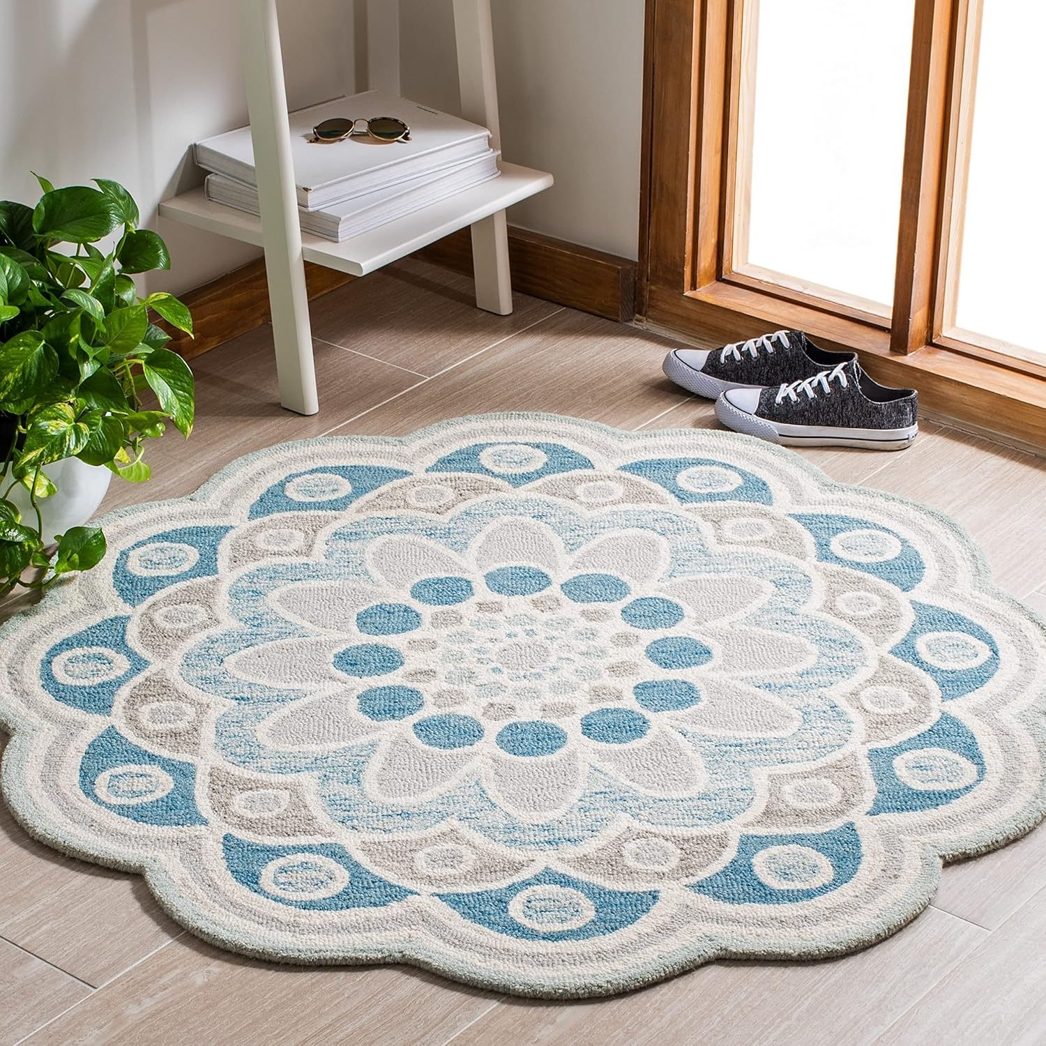 SAFAVIEH Novelty NOV101A Handmade Grey / Blue Rug