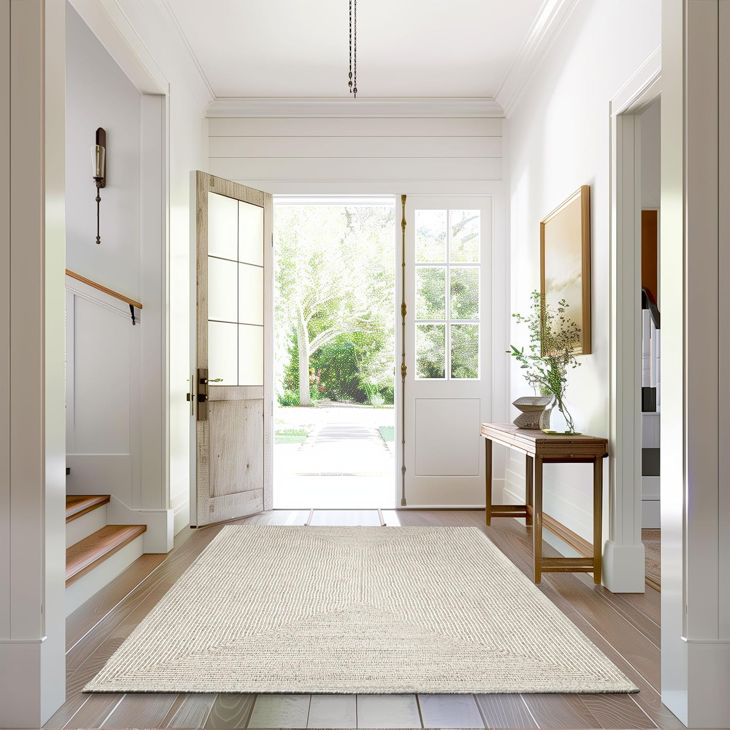 nuLOOM Wynn Braided Indoor/Outdoor Ivory 8' x 11' Casual Area Rug