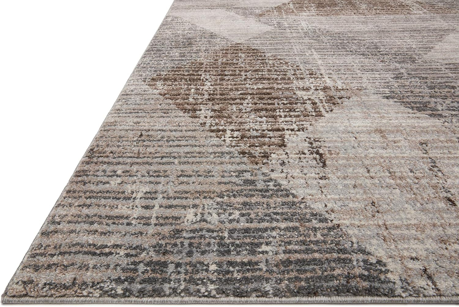 Loloi II Austen AUS-04 Geometric Stone / Bark Area Rug 3'-11" x 5'-7"