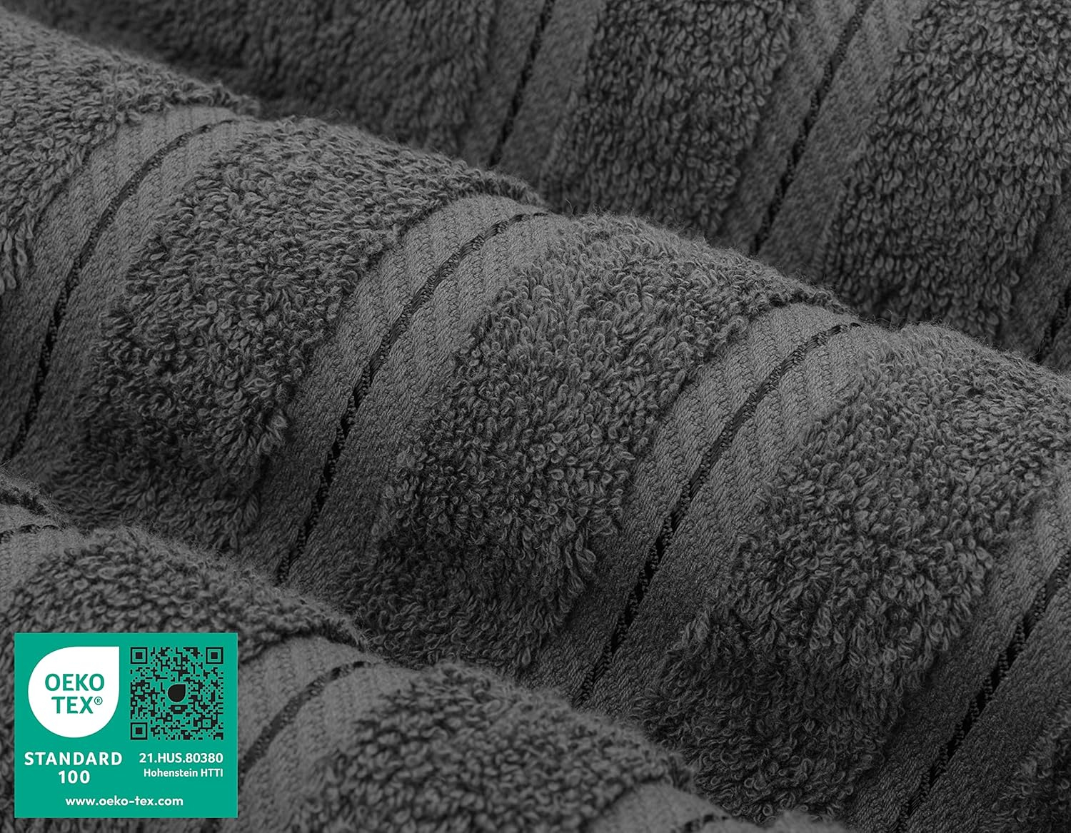 American Soft Linen 35x70 Jumbo Large Bath Towels, 600 GSM 100% Cotton Turkish Bath Sheet, Oversized Luxury Bath Towels for Bathroom Beach and Pool, Dark Gray