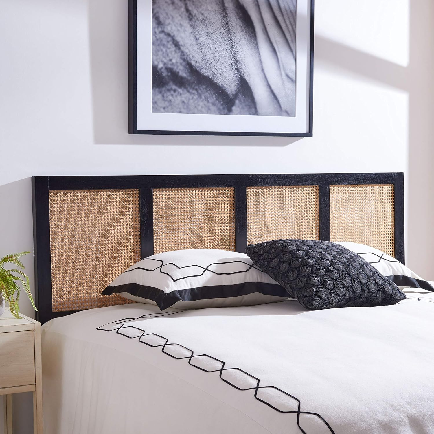 SAFAVIEH Cabecero de Madera de Caña Viena, Tamaño King, Natural