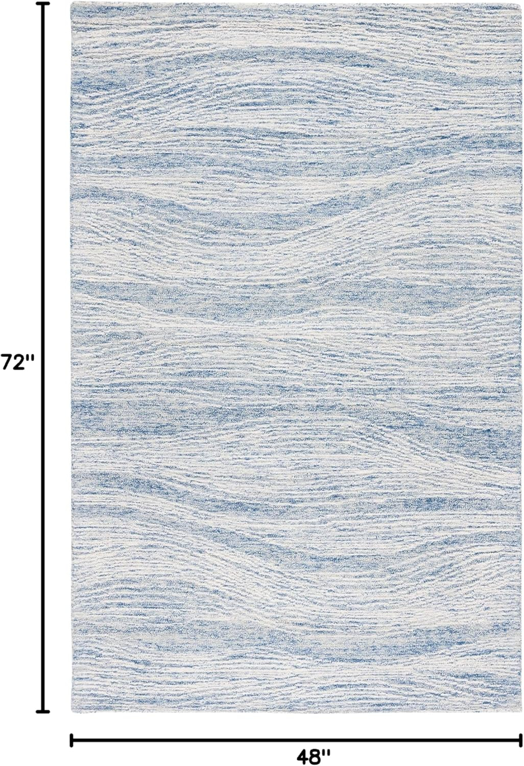 SAFAVIEH Metro Bridget Abstract Area Rug, Blue/Ivory, 4' x 6'