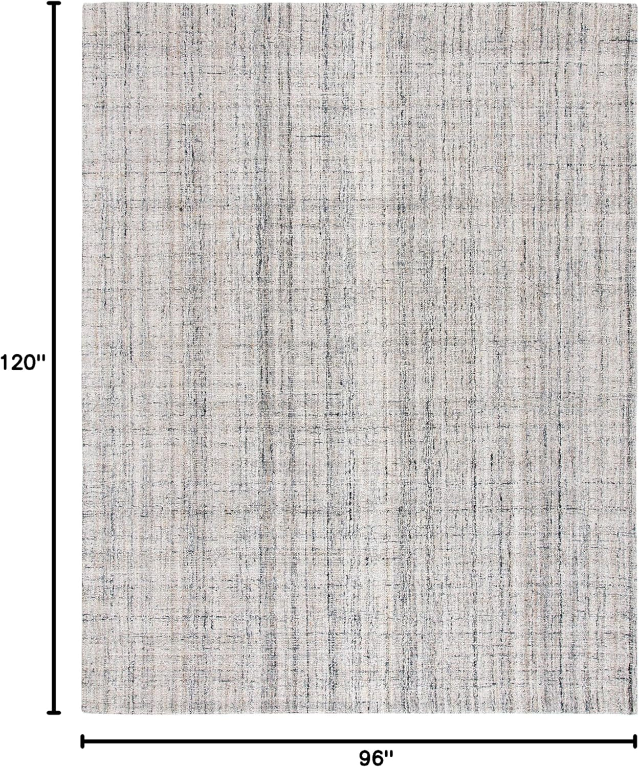 SAFAVIEH Abstract Collection Area Rug - 8' x 10', Camel & Black, Handmade Wool & Viscose, Ideal for High Traffic Areas in Living Room, Bedroom (ABT141C)