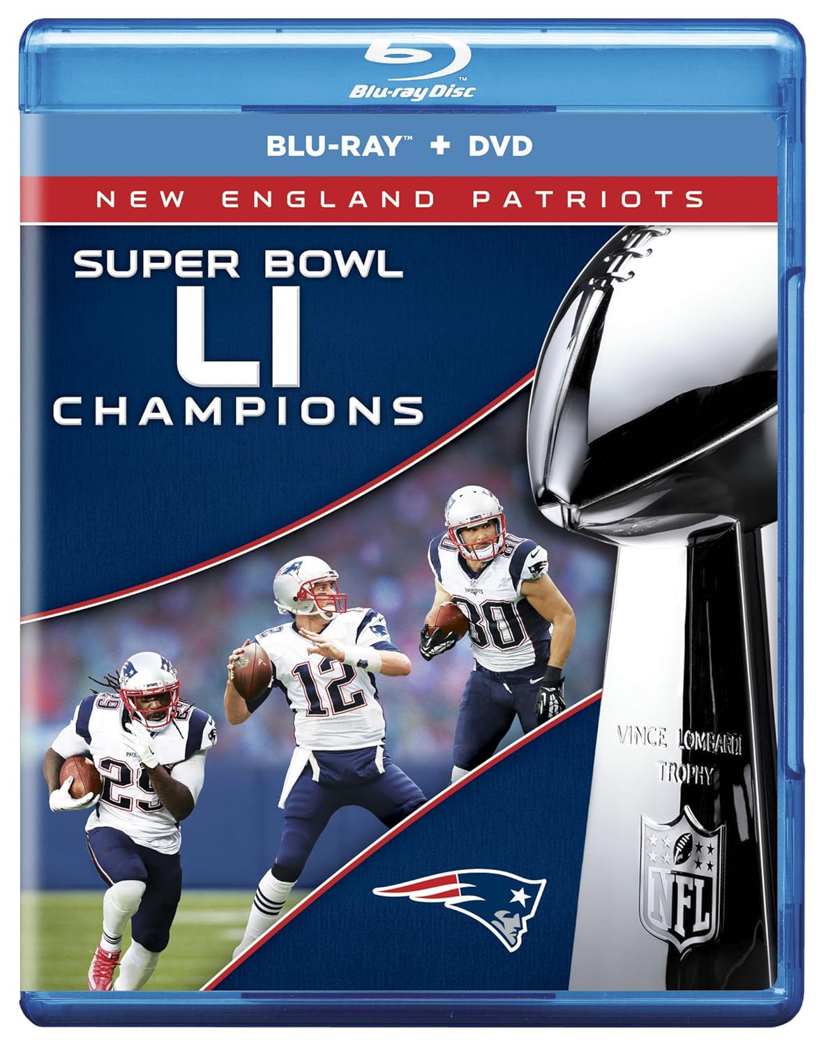 New England Patriots Super Bowl LI Champions Blu-ray DVD Combo Pack