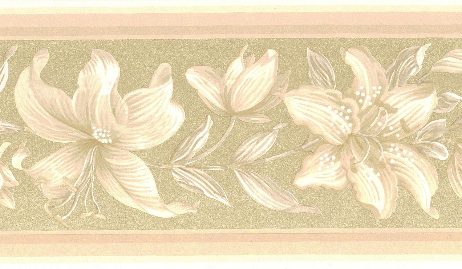 879718 Tone on Tone Floral Wallpaper Border 737-8142-4201