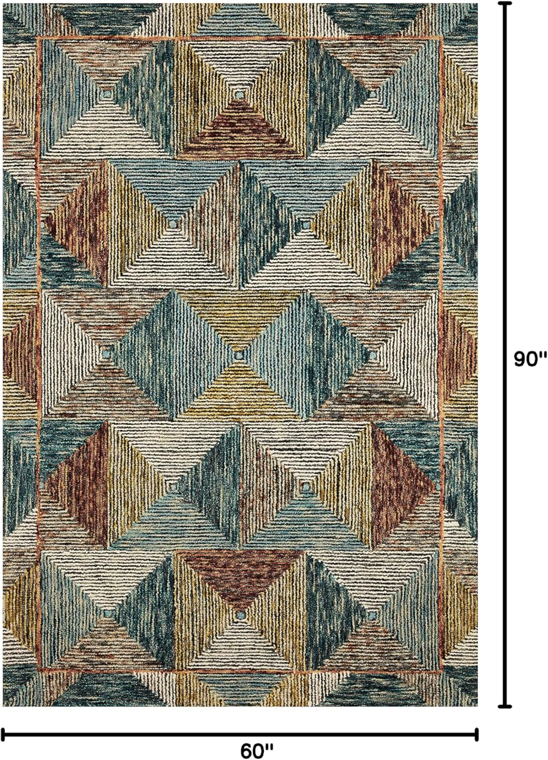 Loloi II Spectrum Geometric Lagoon / Spice Area Rug