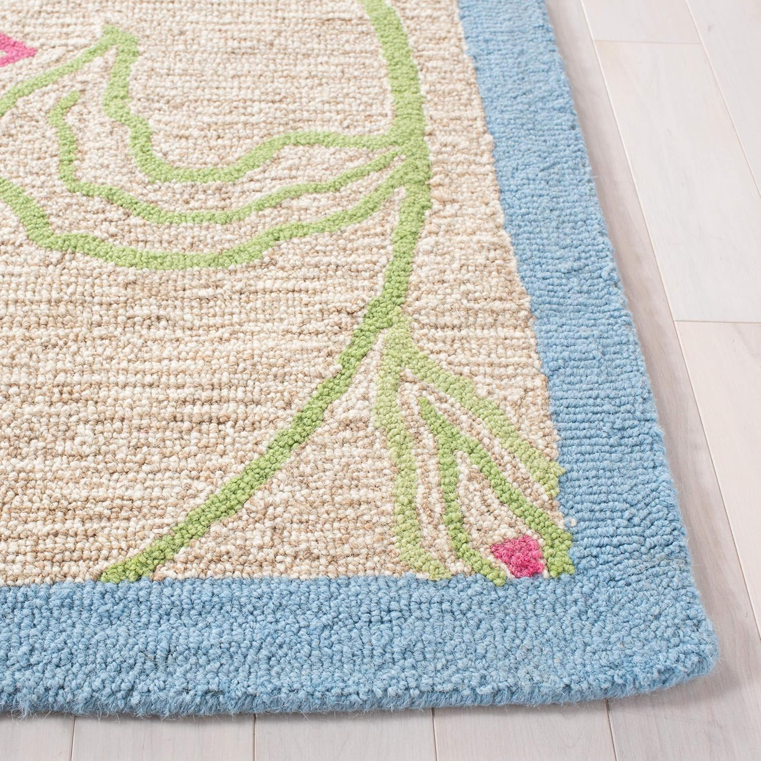 SAFAVIEH Kids Deandre Floral Area Rug, Ivory/Blue, 5' x 8'