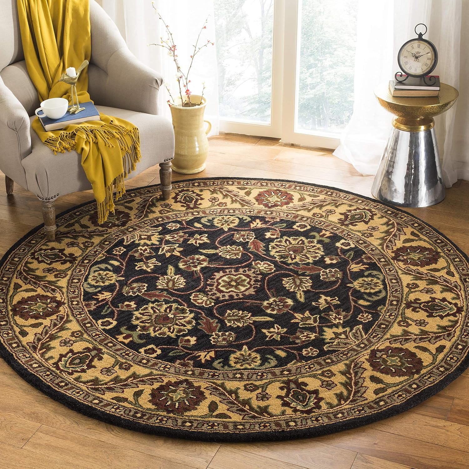SAFAVIEH Golden Jaipur GJ250D Handmade Black / Gold Rug