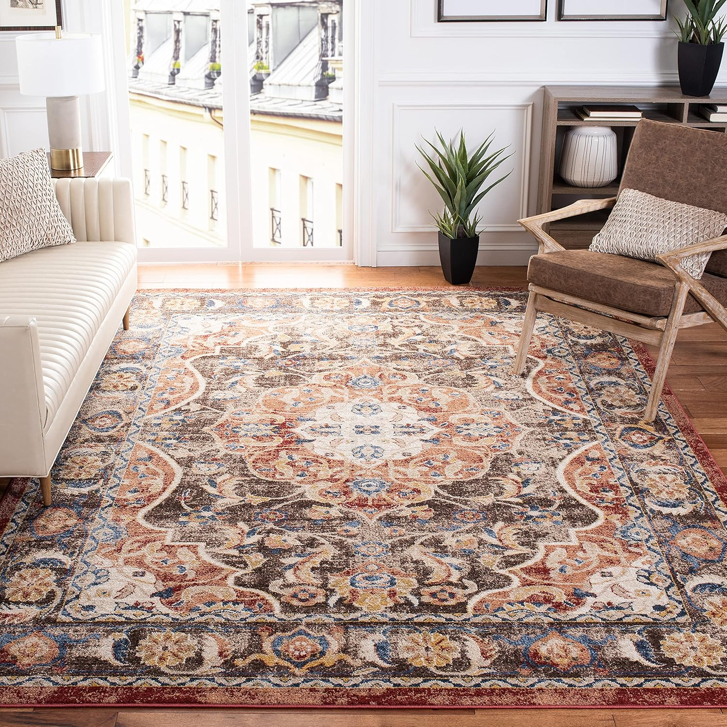 SAFAVIEH Bijar Tobin Oriental Area Rug, Brown/Rust, 11' x 15'