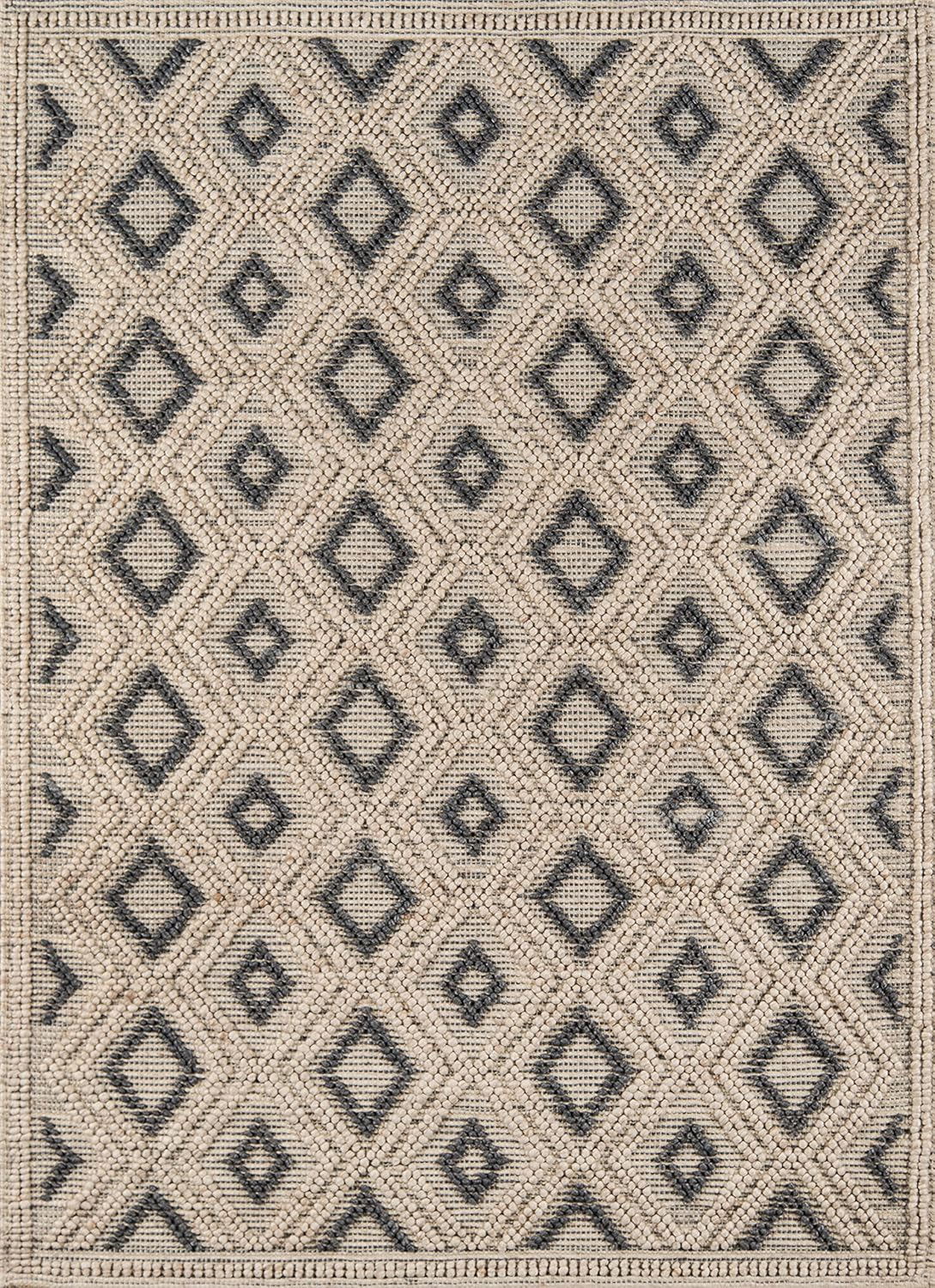 Momeni  Andes Hand Woven Wool and Viscose Contemporary Geometric Area Rug 8'9" x 11'9" 9' x 12' Indoor