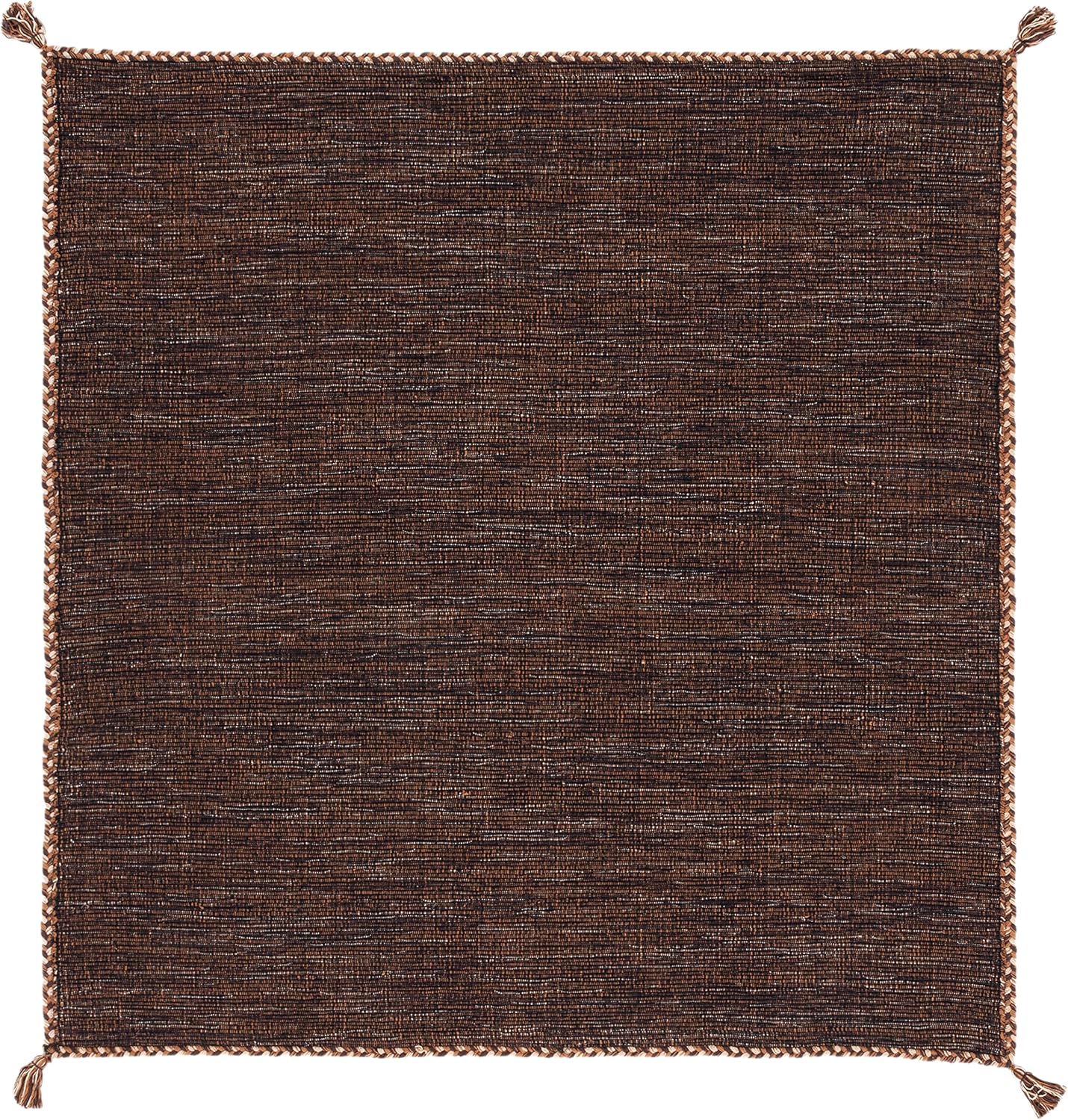 Montauk MTK150 Hand Woven Area Rug - Brown/Black - 5'x5' - Safavieh.