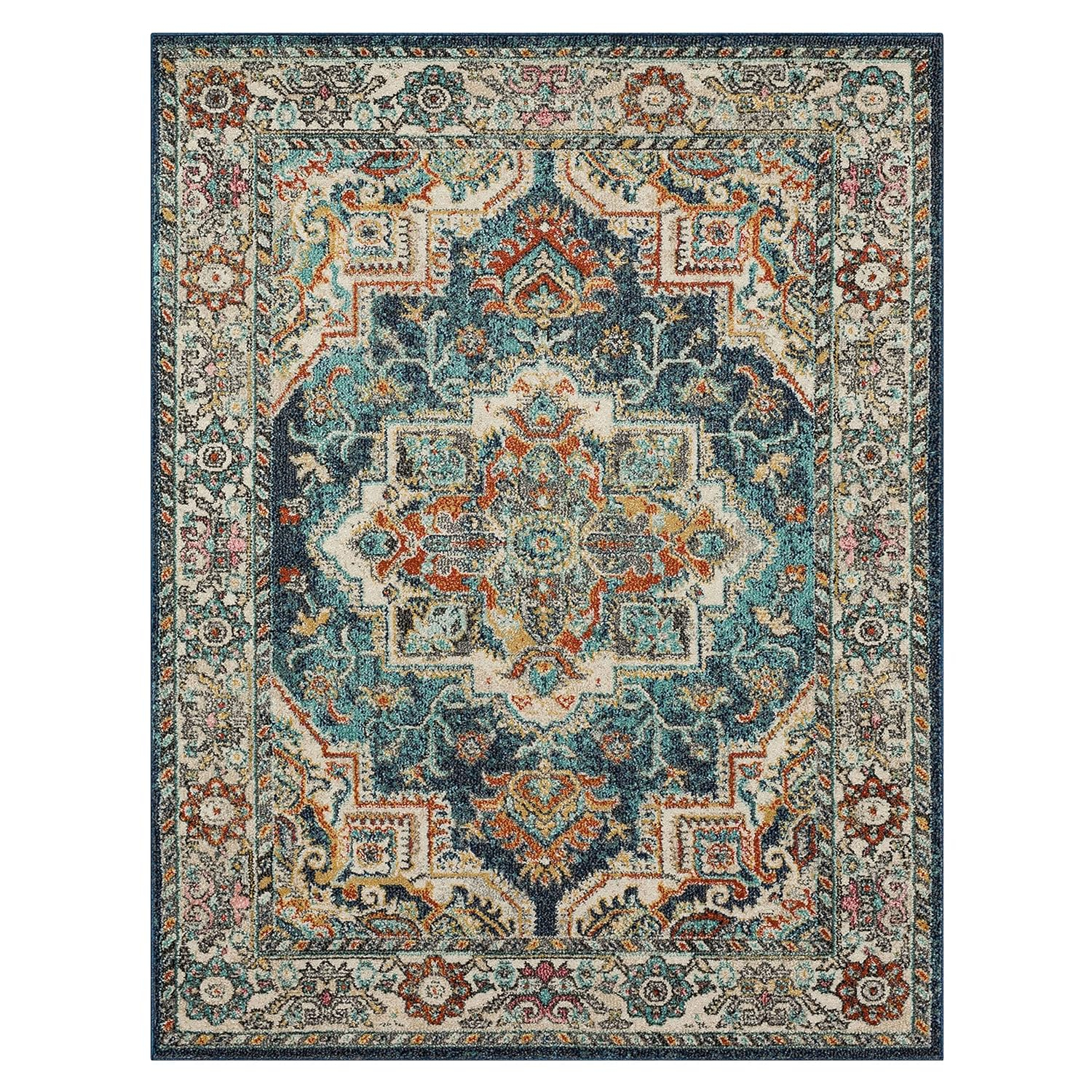 Dellen Blue 7 ft. 10 in. x 10 ft. Area Rug