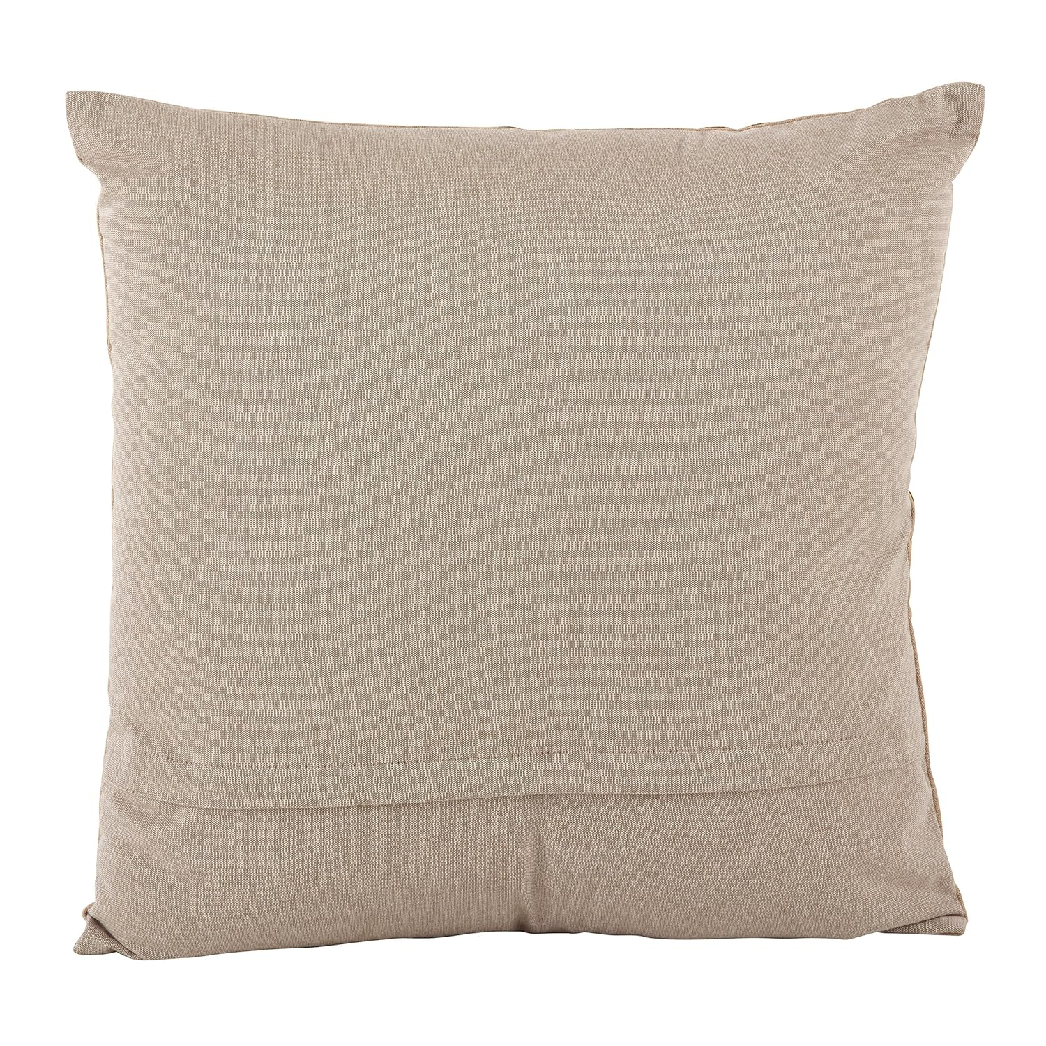 SARO LIFESTYLE Embroidered Floral Design Cotton Poly Filled Throw Pillow, 18", Green