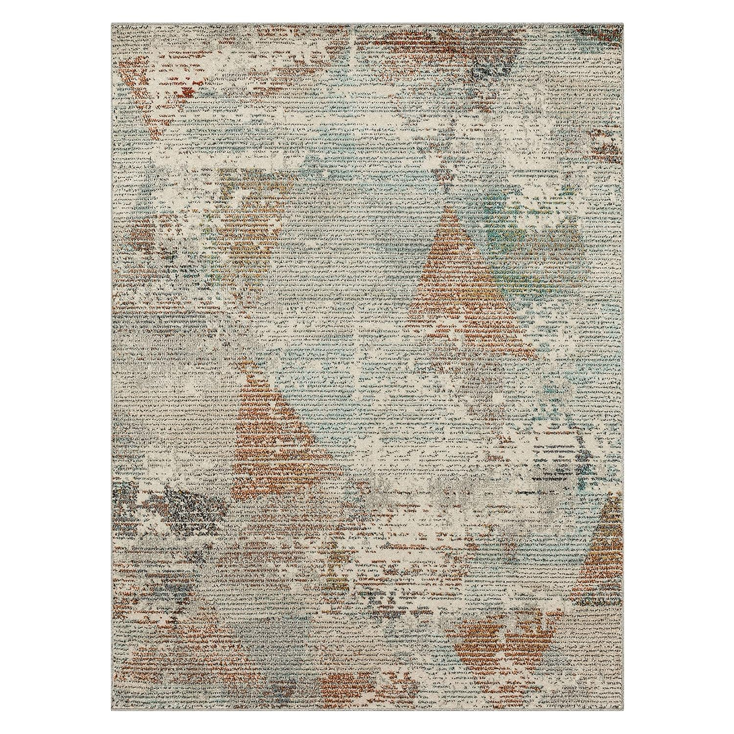 Mohawk Home Anderson Grey 1' 11" x 3' Abstract Geometric Area Rug Perfect for Living Room, Dining Room, Office