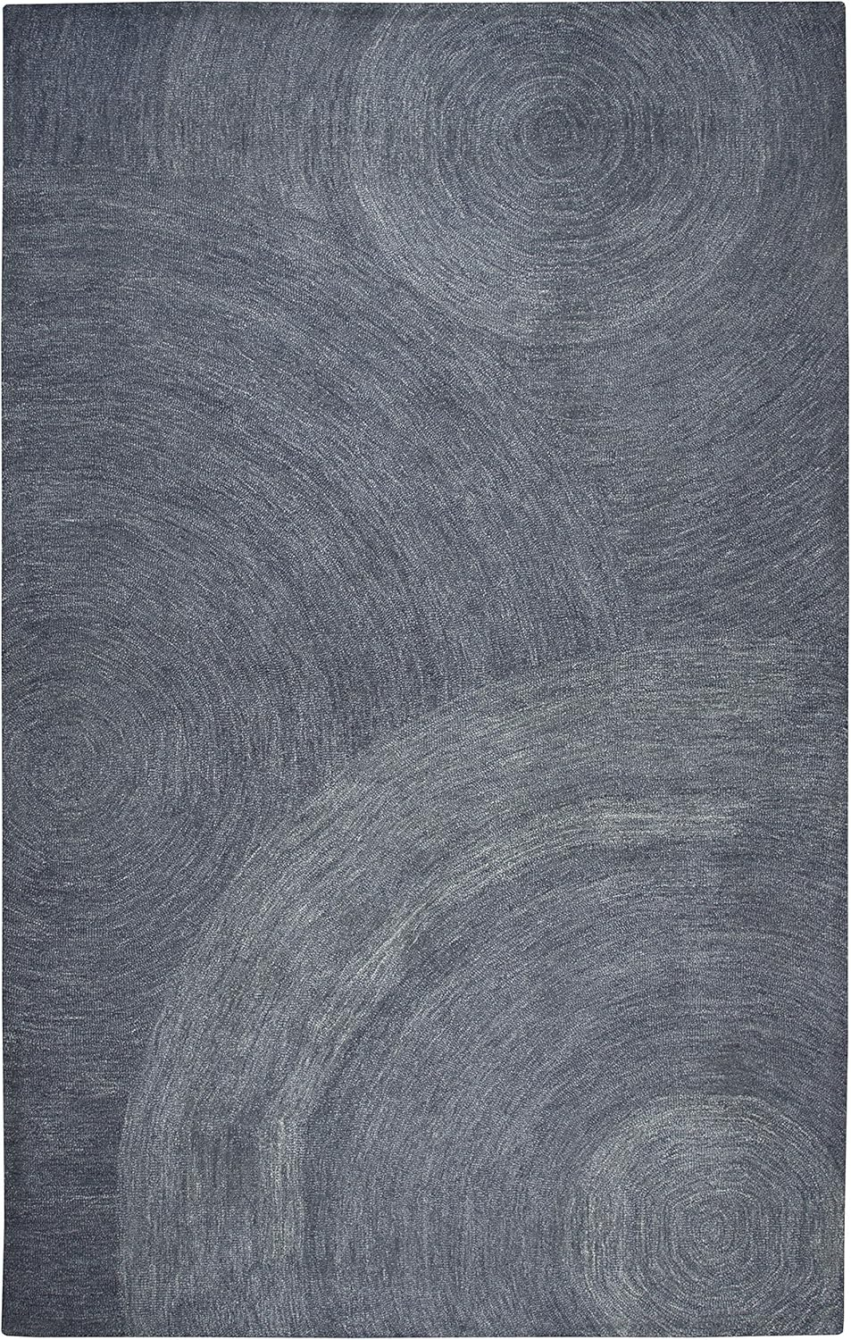 Rizzy Rugs Brindleton Area Rug BR801A Gray Circles Single Color 5' x 8' Rectangle