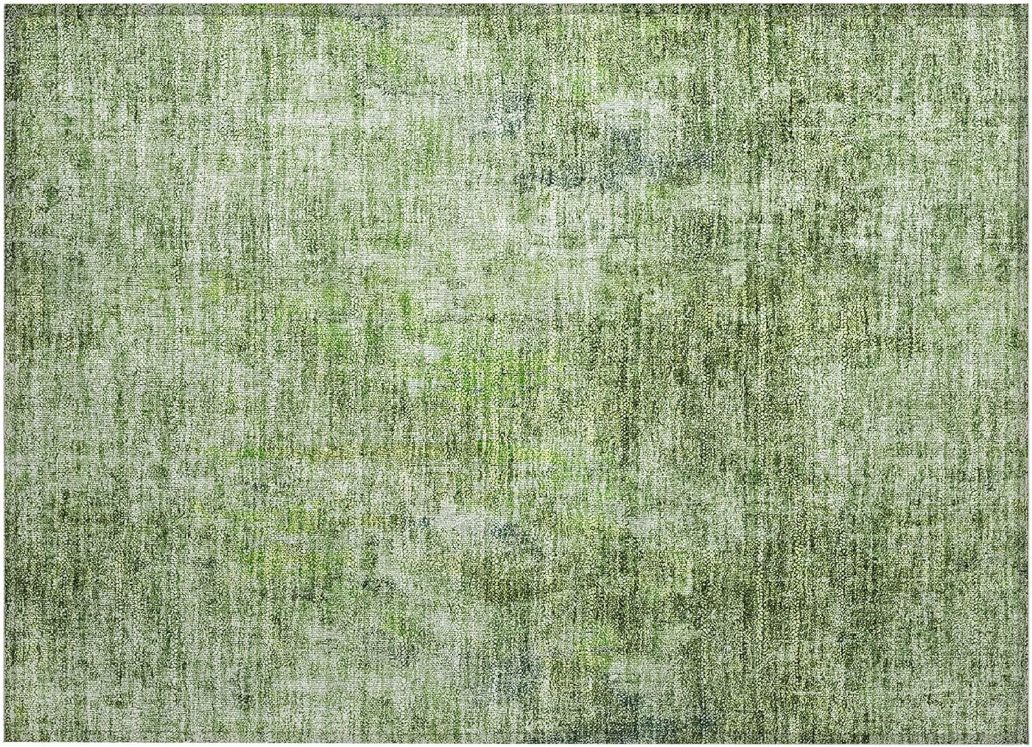 Addison Rugs Chantille Indoor/Outdoor Transitional Abstract Olive Washable Rectangle Rug, 1'8" x 2'6"