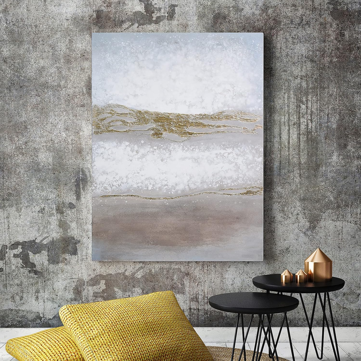 Empire Art Direct Golden Winter Textured Metallic Hand Painted Wall Art by Martin Edwards